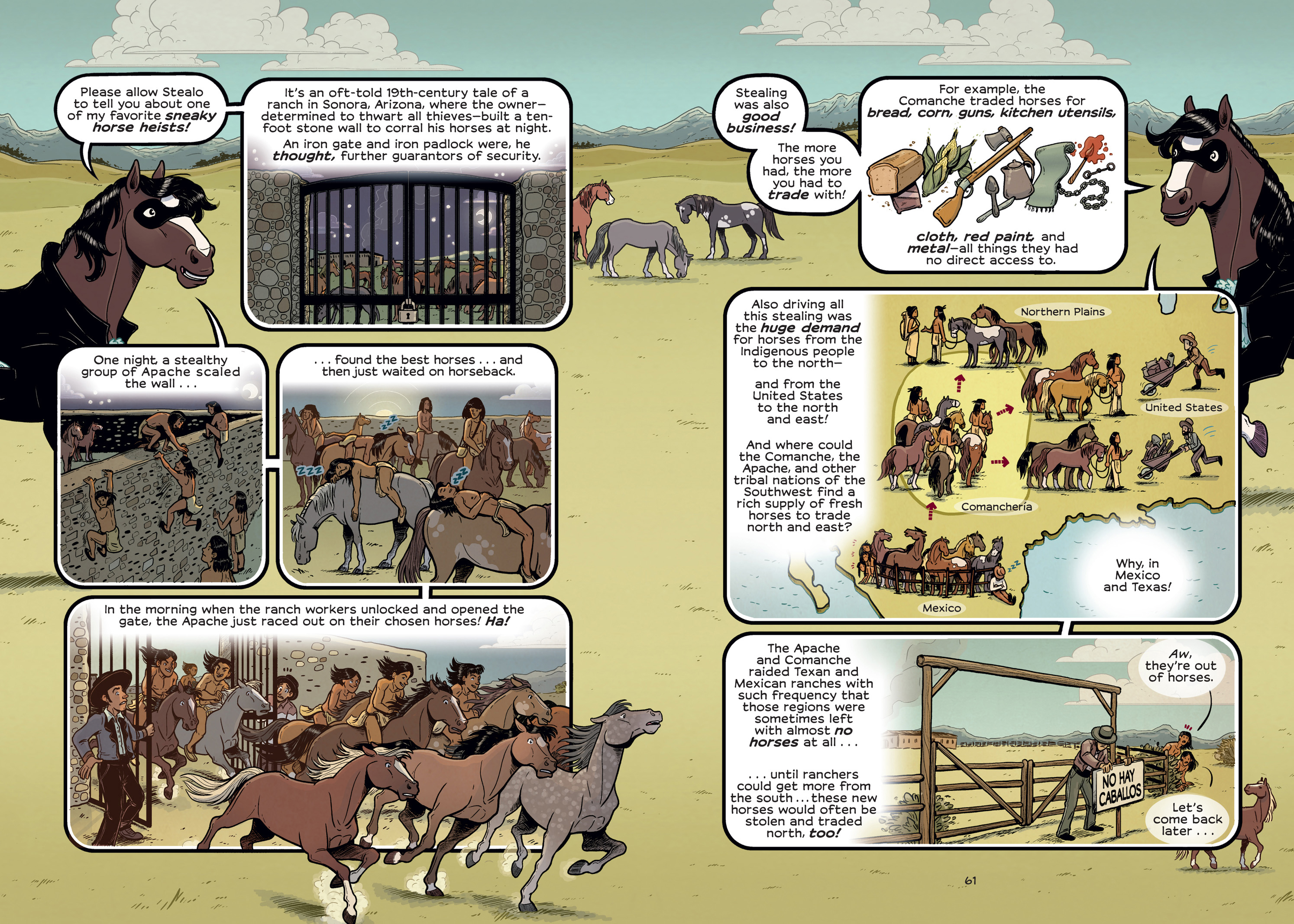 Read online History Comics comic -  Issue # The Wild Mustang - Horses of the American West - 63