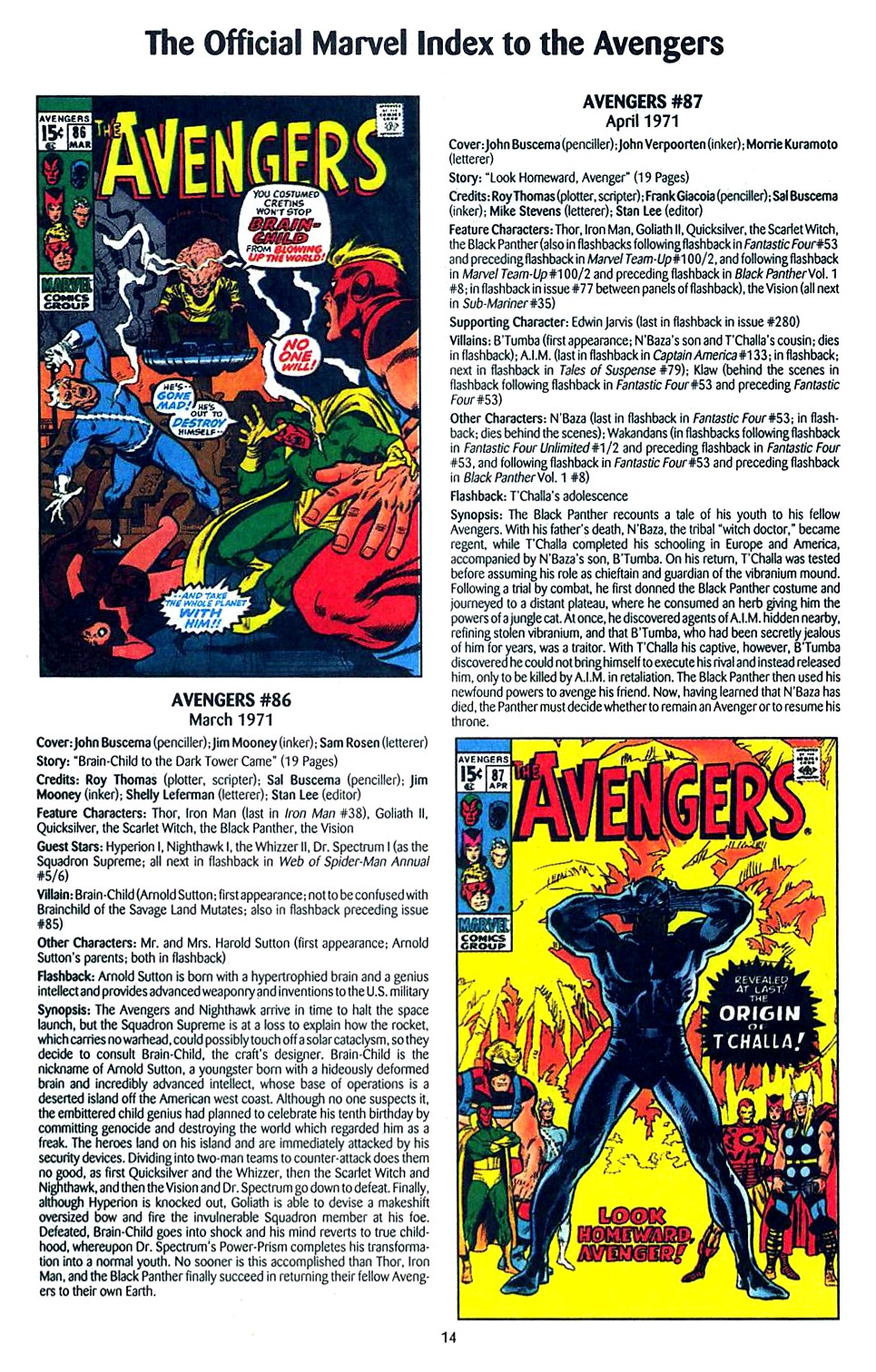 Read online The Official Marvel Index to the Avengers comic -  Issue #2 - 16
