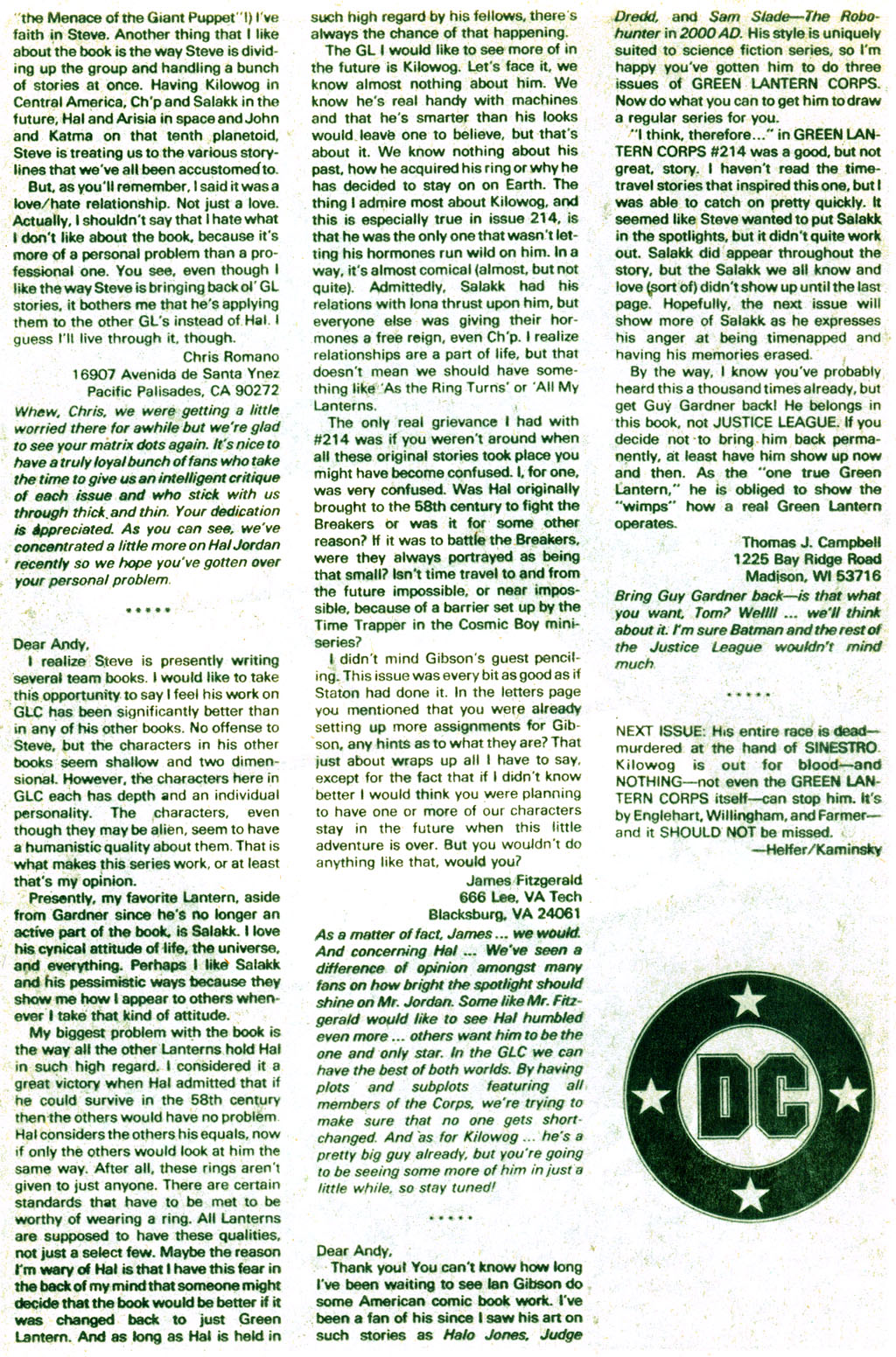 Read online The Green Lantern Corps comic -  Issue #218 - 24