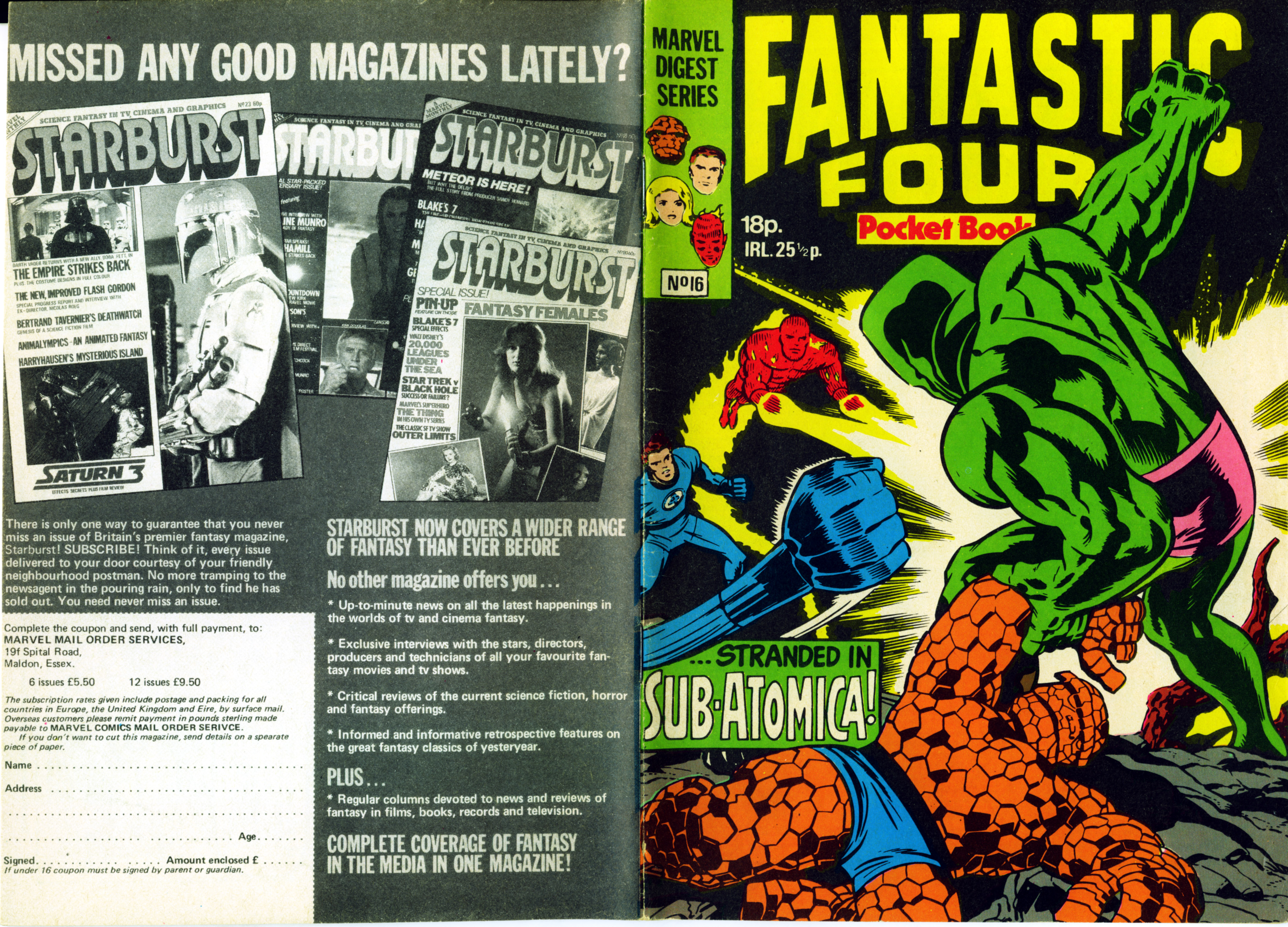 Read online Fantastic Four Pocket Book comic -  Issue #16 - 2