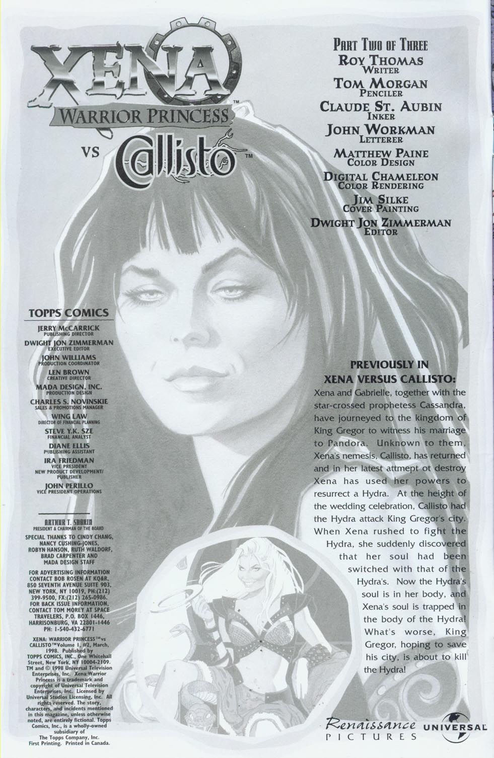 Read online Xena: Warrior Princess vs Callisto comic -  Issue #2 - 2