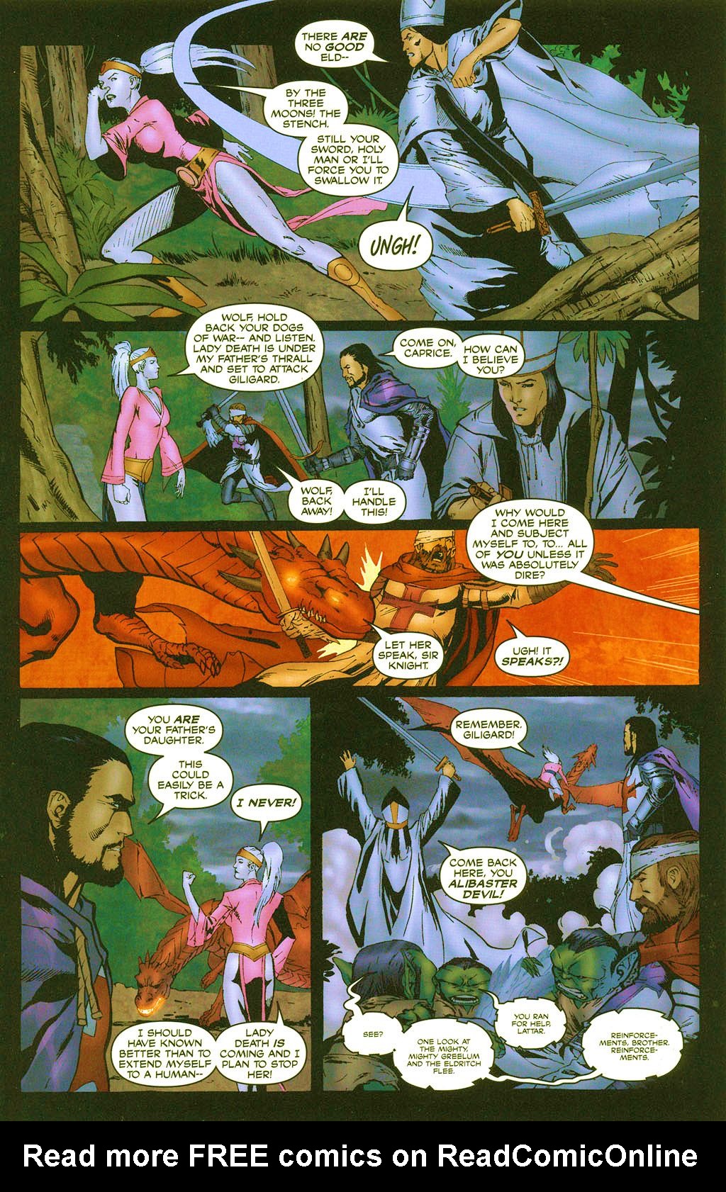 Read online Brian Pulido's Medieval Lady Death:  War of the Winds comic -  Issue #4 - 13