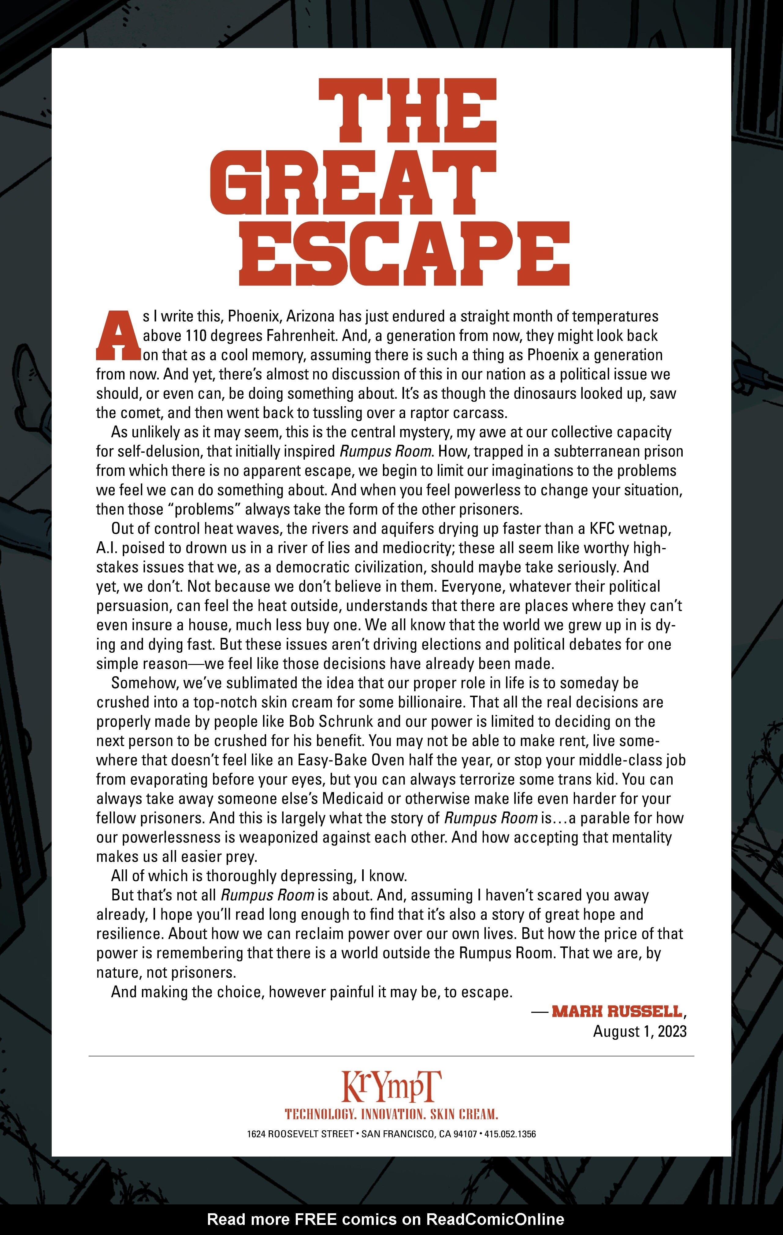 Read online Rumpus Room comic -  Issue #1 - 23