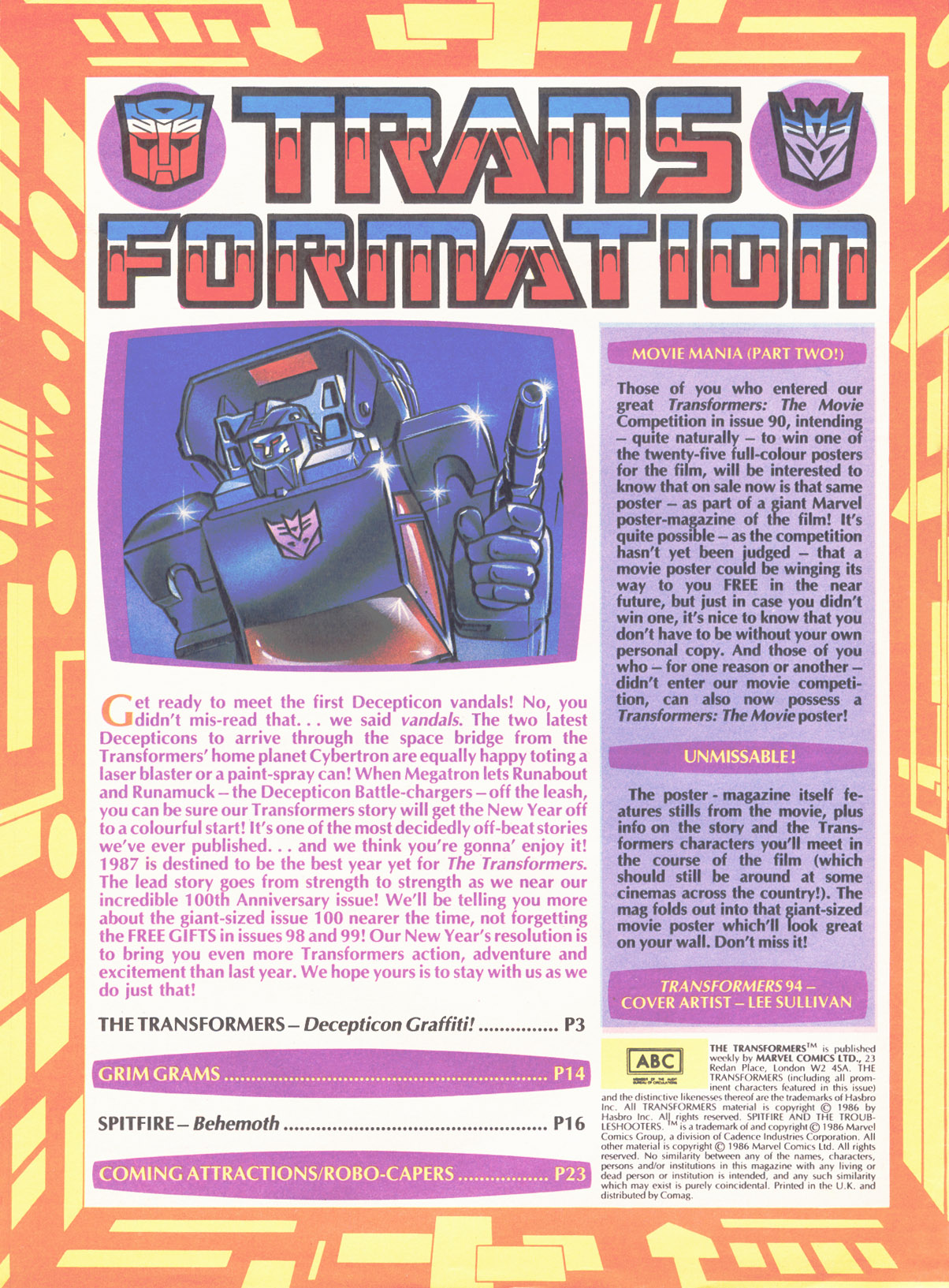 Read online The Transformers (UK) comic -  Issue #94 - 2