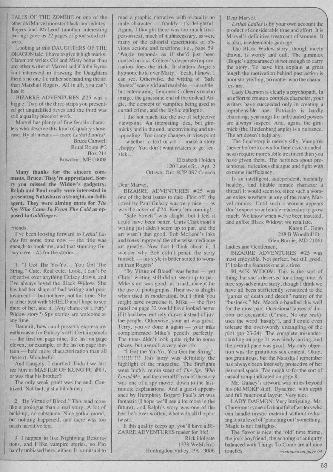 Read online Bizarre Adventures comic -  Issue #27 - 64