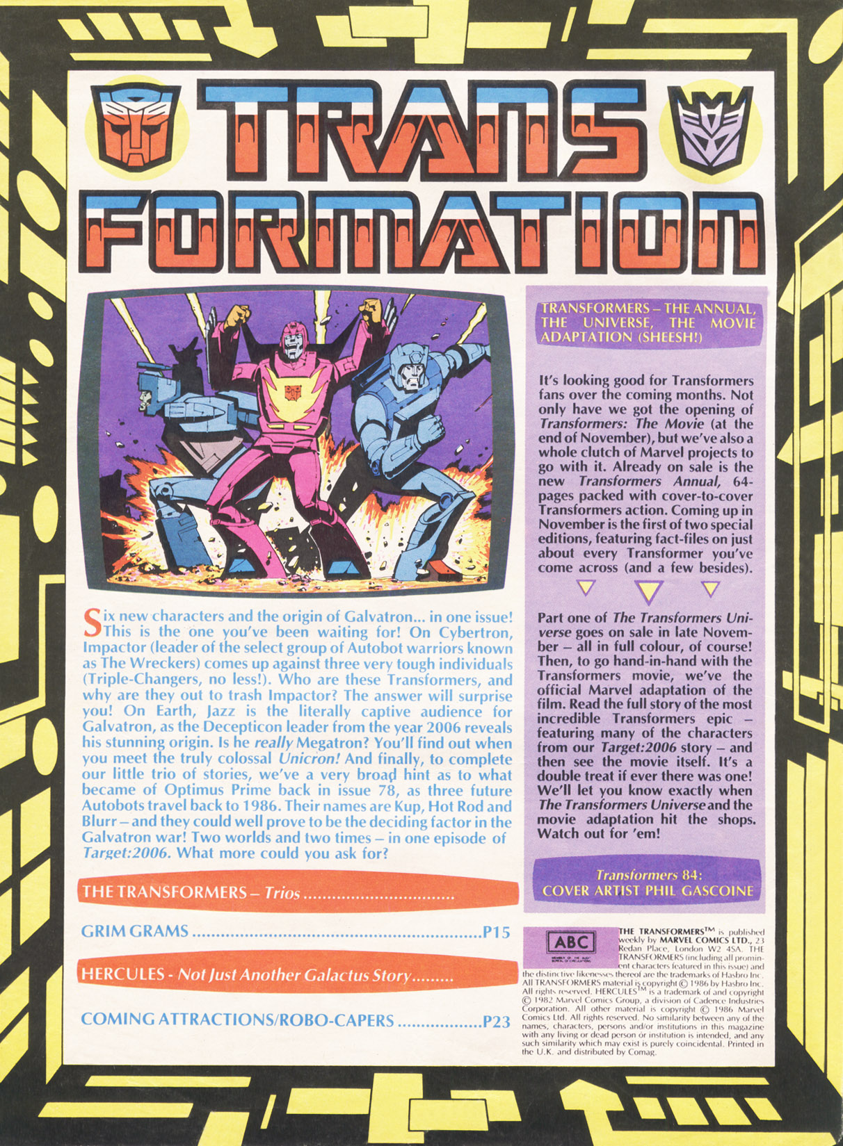 Read online The Transformers (UK) comic -  Issue #84 - 2