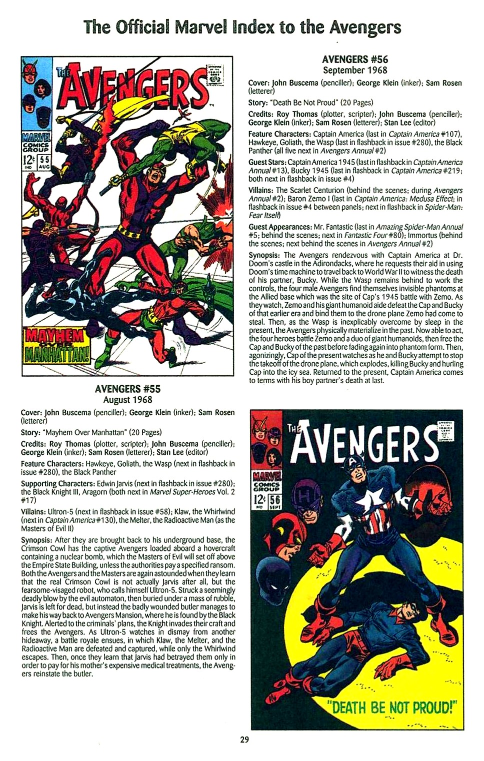 Read online The Official Marvel Index to the Avengers comic -  Issue #1 - 31