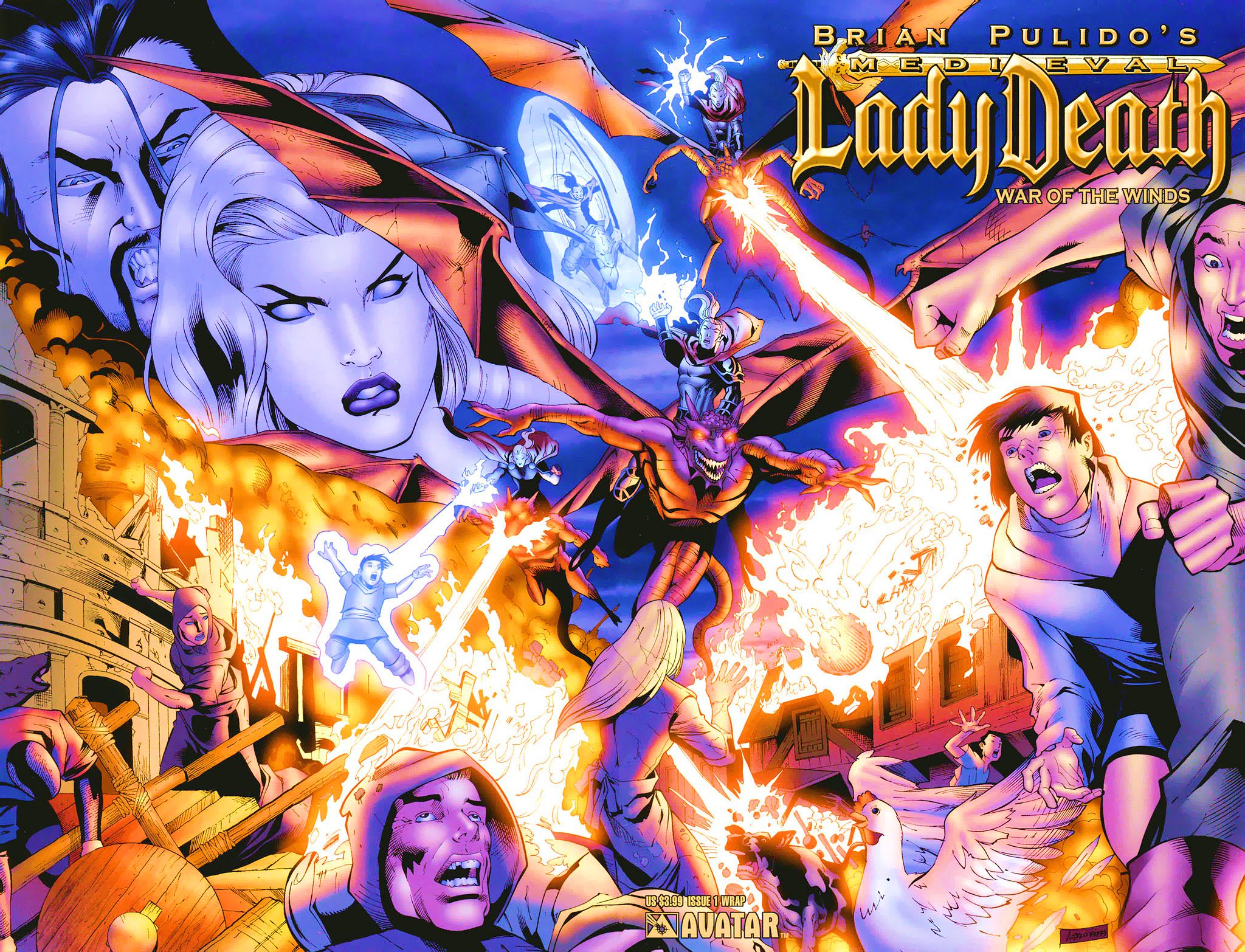 Read online Brian Pulido's Medieval Lady Death:  War of the Winds comic -  Issue #1 - 3