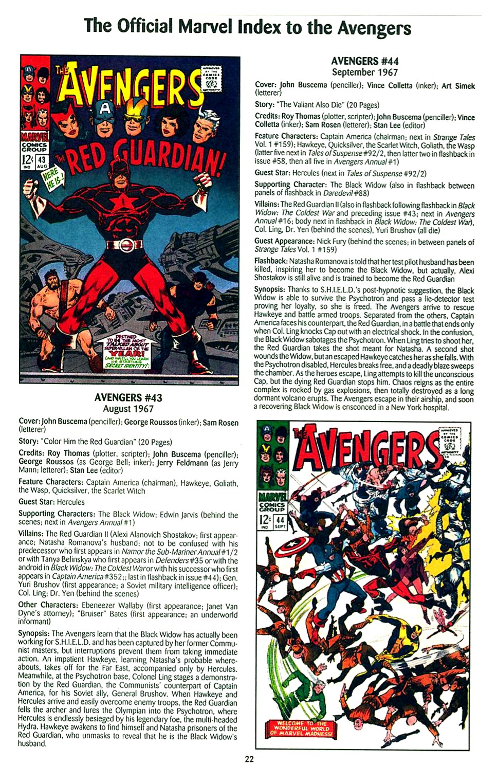 Read online The Official Marvel Index to the Avengers comic -  Issue #1 - 24