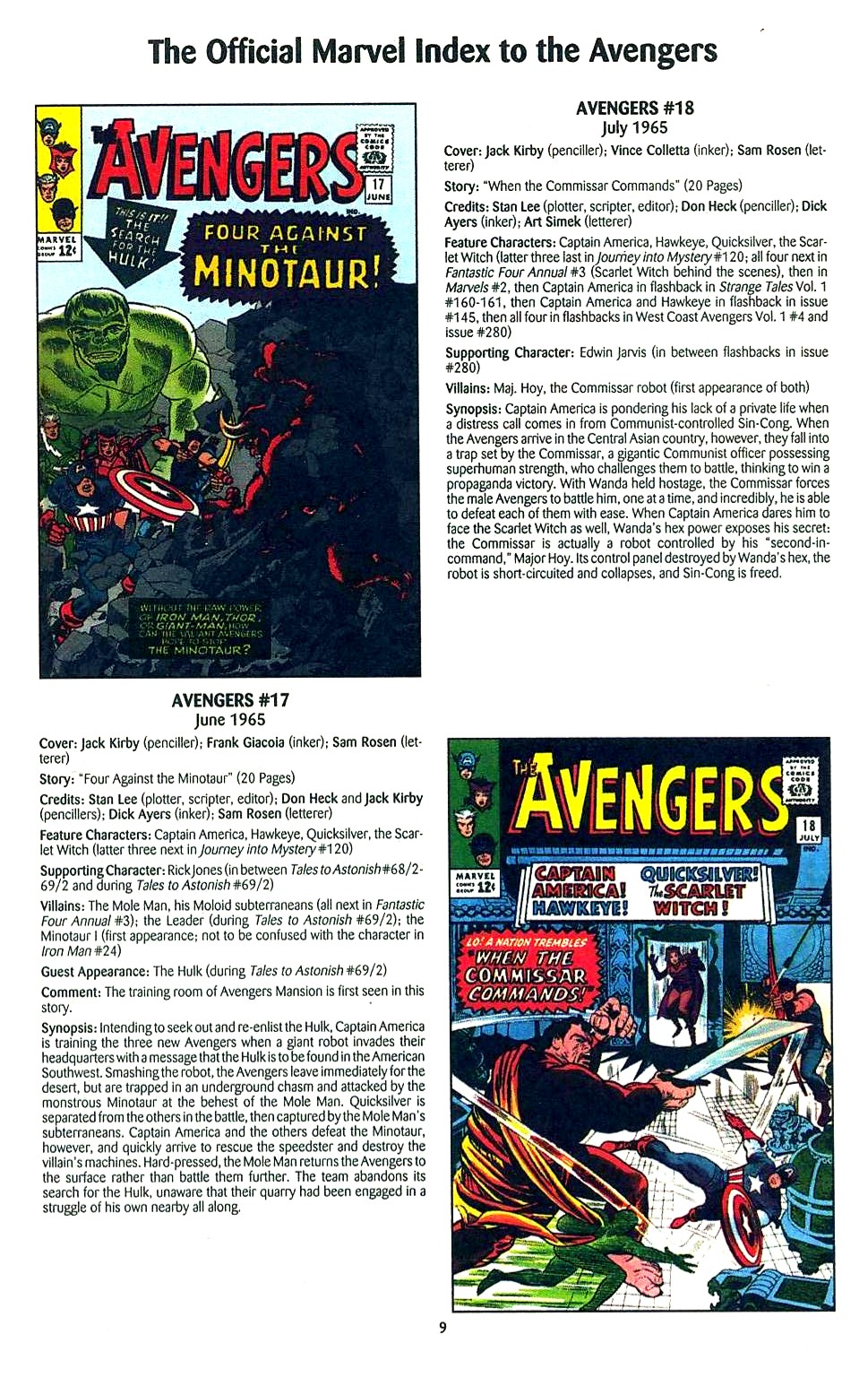 Read online The Official Marvel Index to the Avengers comic -  Issue #1 - 11