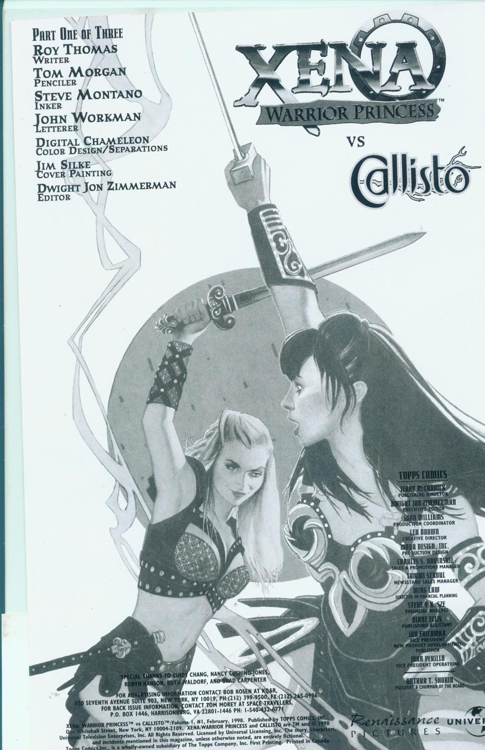 Read online Xena: Warrior Princess vs Callisto comic -  Issue #1 - 2