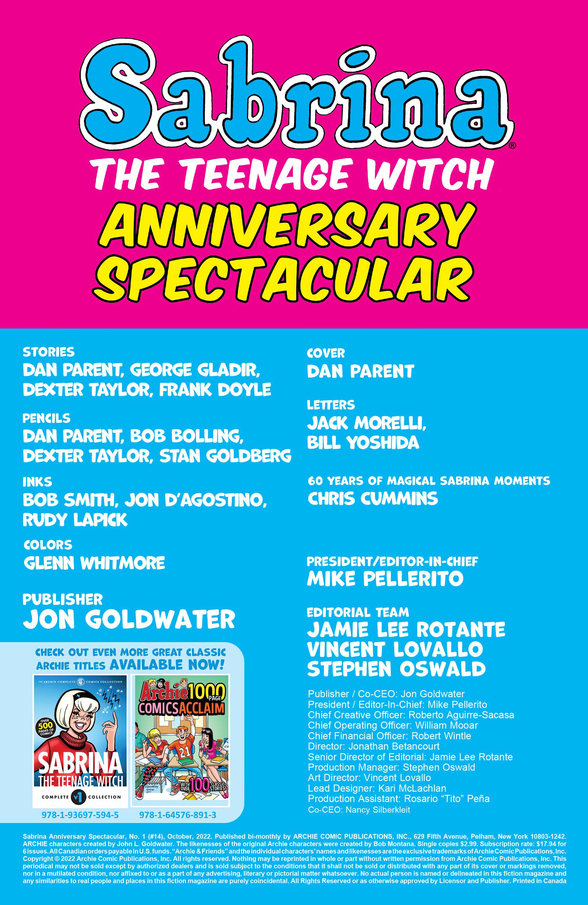 Read online Sabrina the Teenage Witch Anniversary Spectacular comic -  Issue # Full - 2