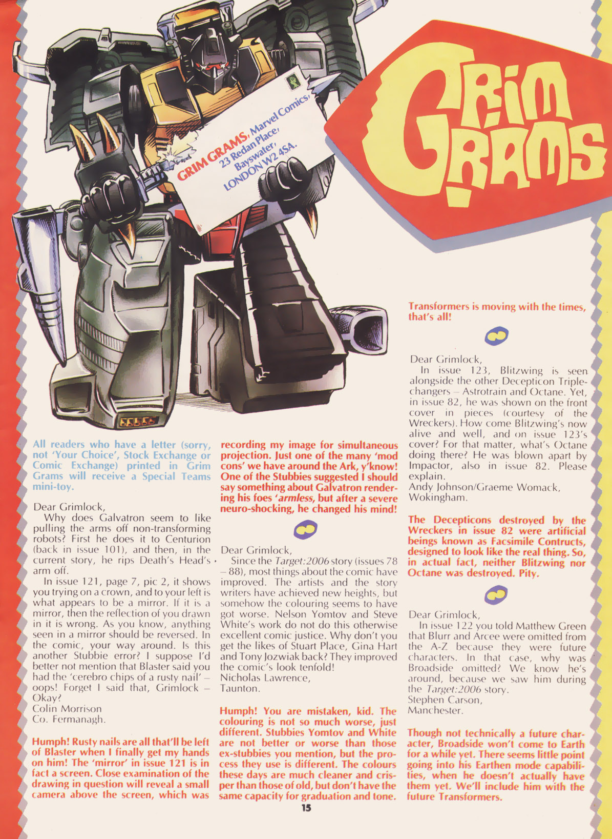 Read online The Transformers (UK) comic -  Issue #129 - 15