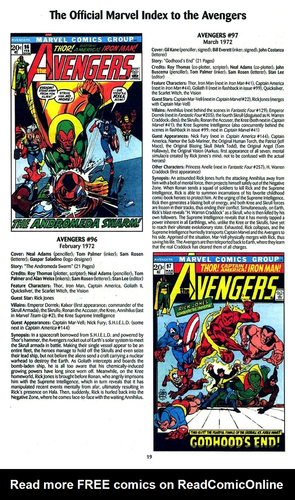 Read online The Official Marvel Index to the Avengers comic -  Issue #2 - 21
