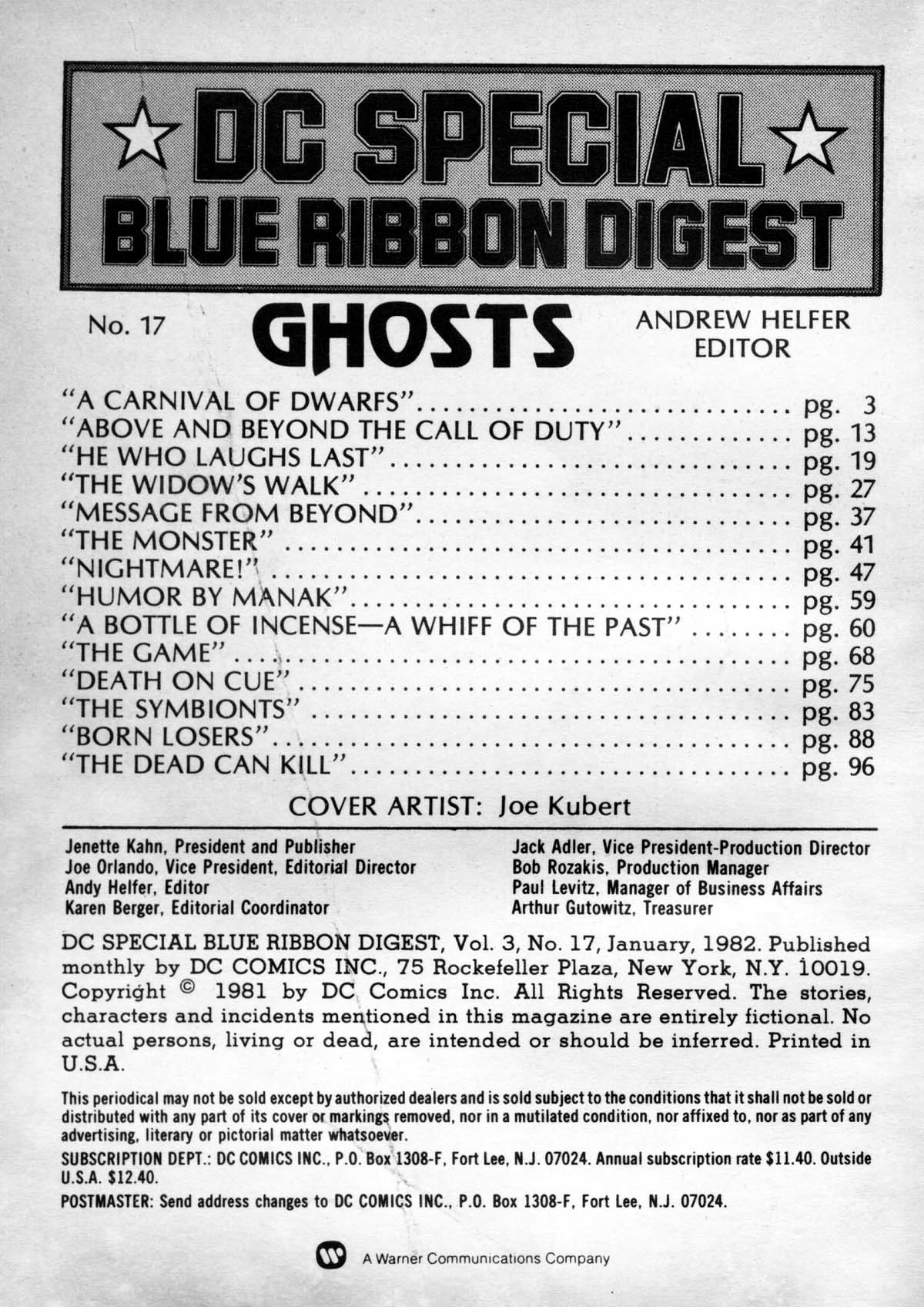 Read online DC Special Blue Ribbon Digest comic -  Issue #17 - 2