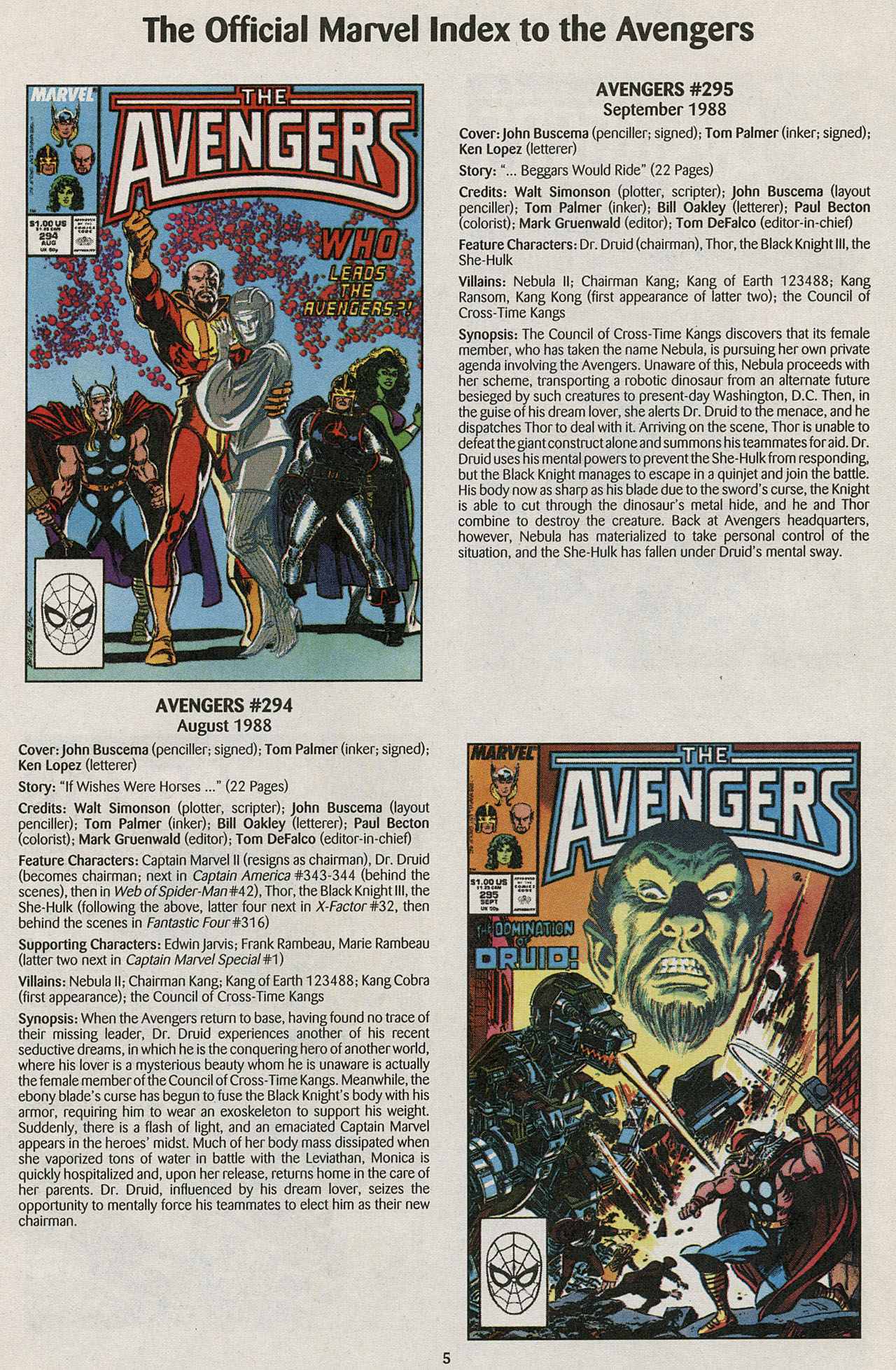 Read online The Official Marvel Index to the Avengers comic -  Issue #6 - 7