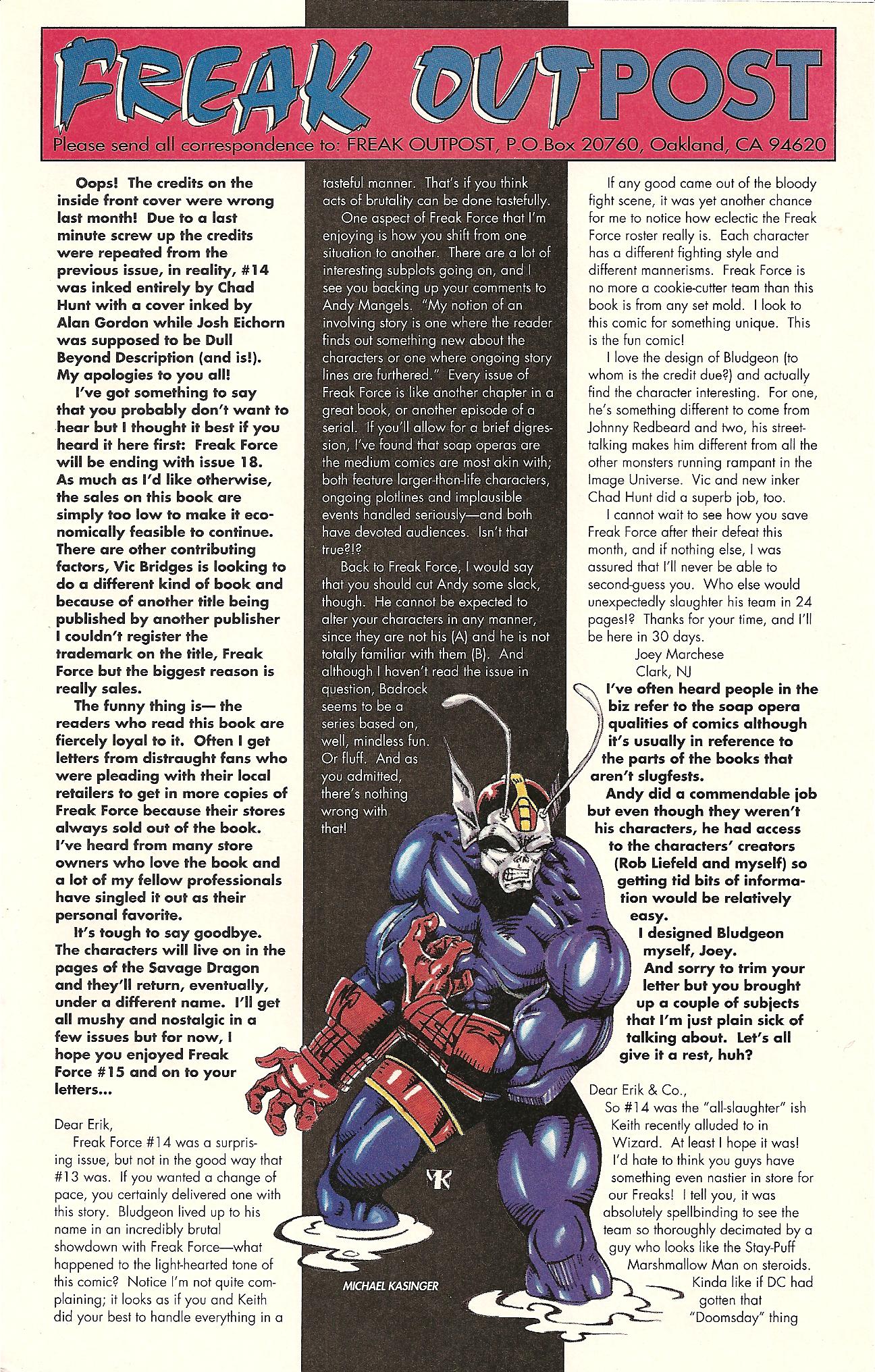 Read online Freak Force (1993) comic -  Issue #15 - 26