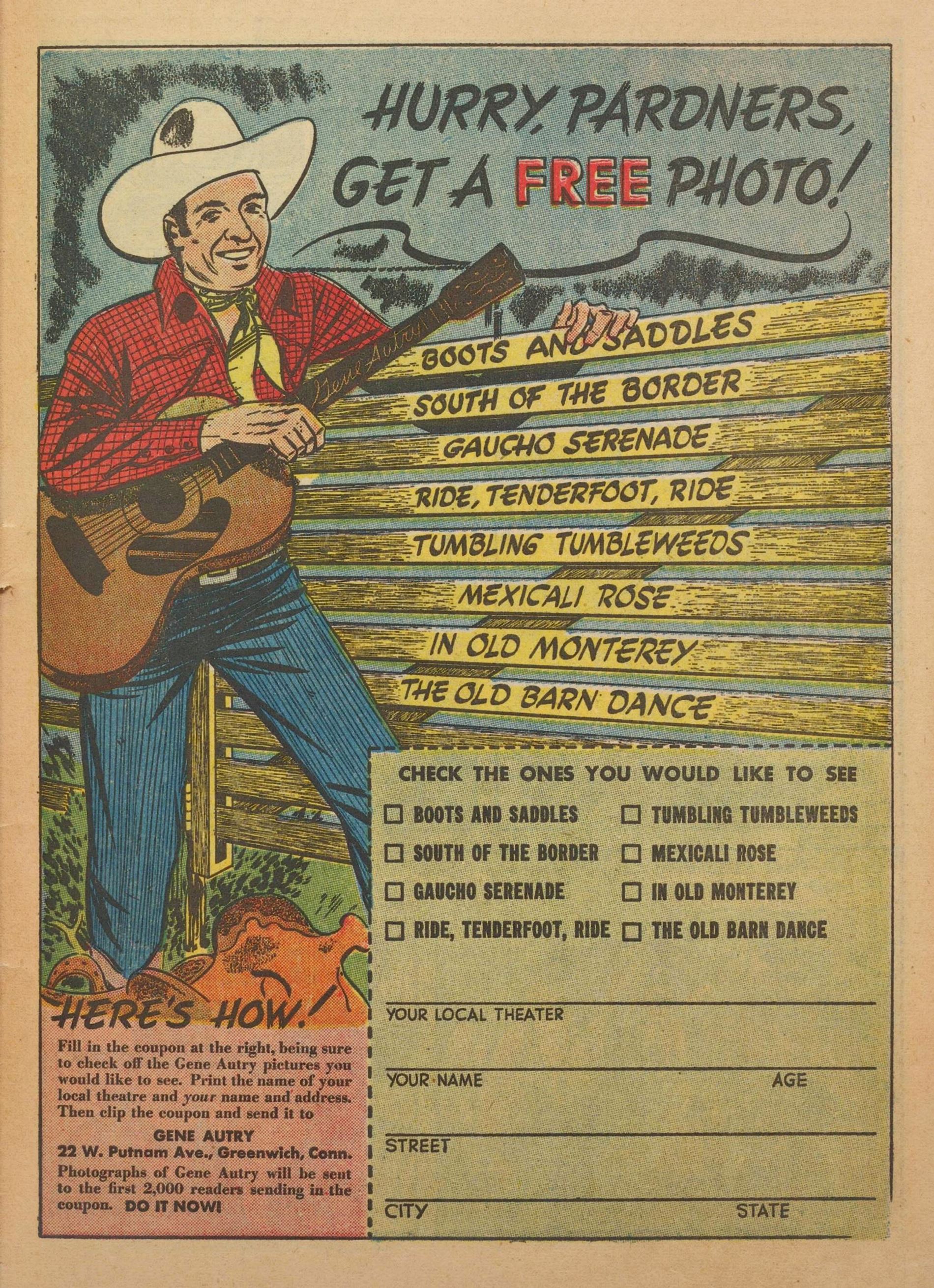 Read online Gene Autry Comics comic -  Issue #8 - 61