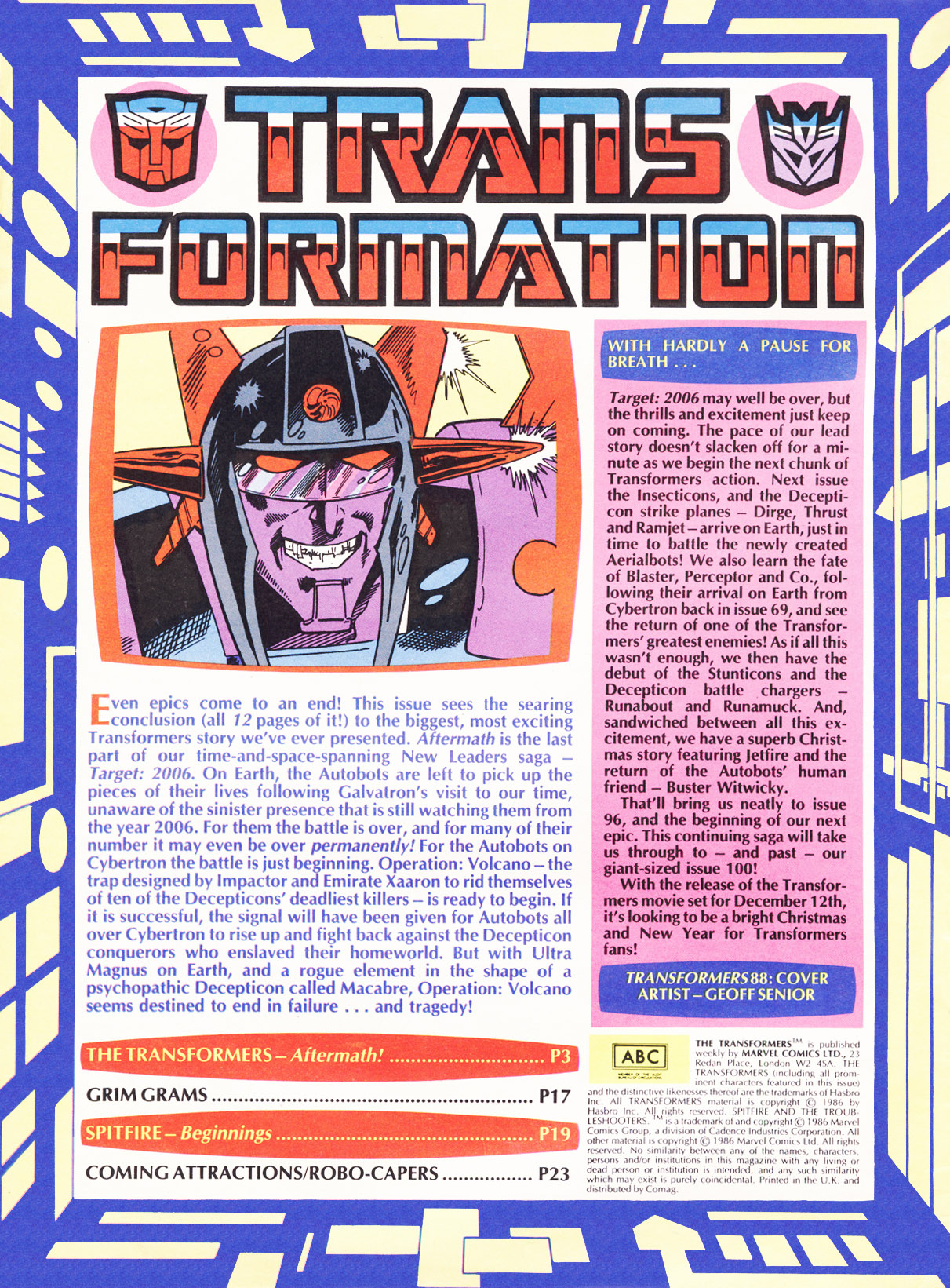 Read online The Transformers (UK) comic -  Issue #88 - 2