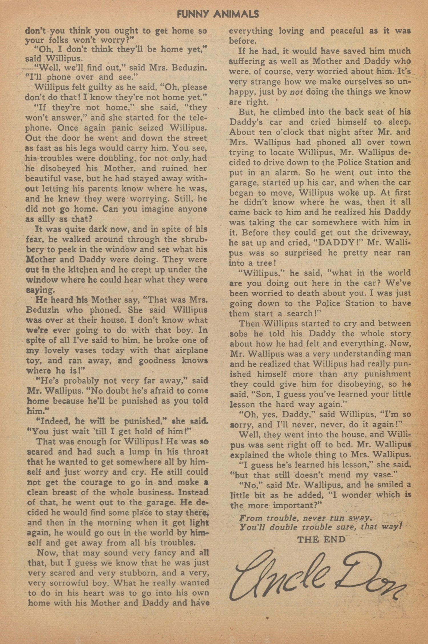 Read online Fawcett's Funny Animals comic -  Issue #58 - 22