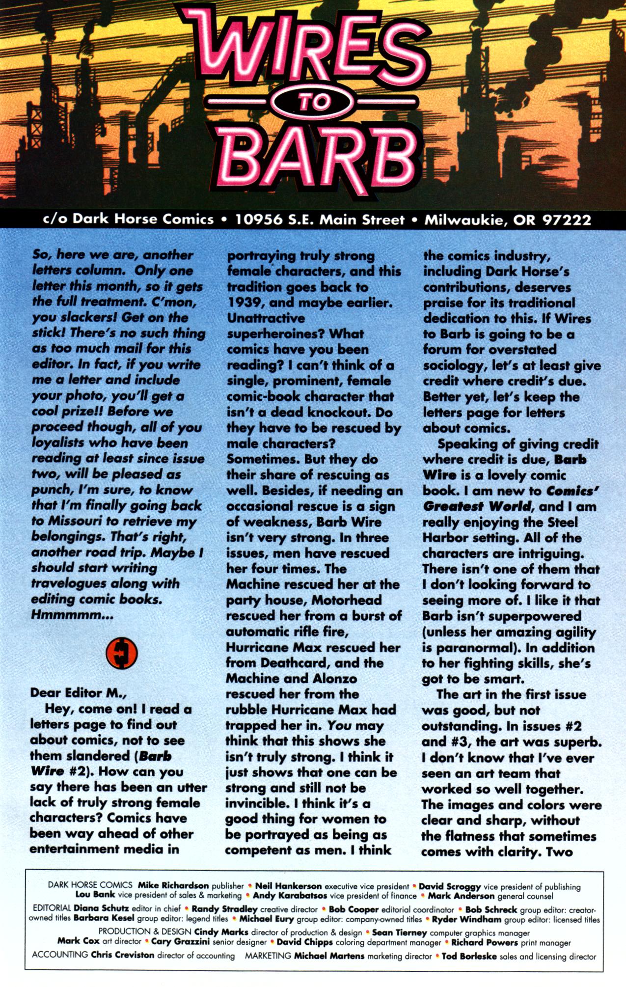 Read online Barb Wire (1994) comic -  Issue #6 - 24