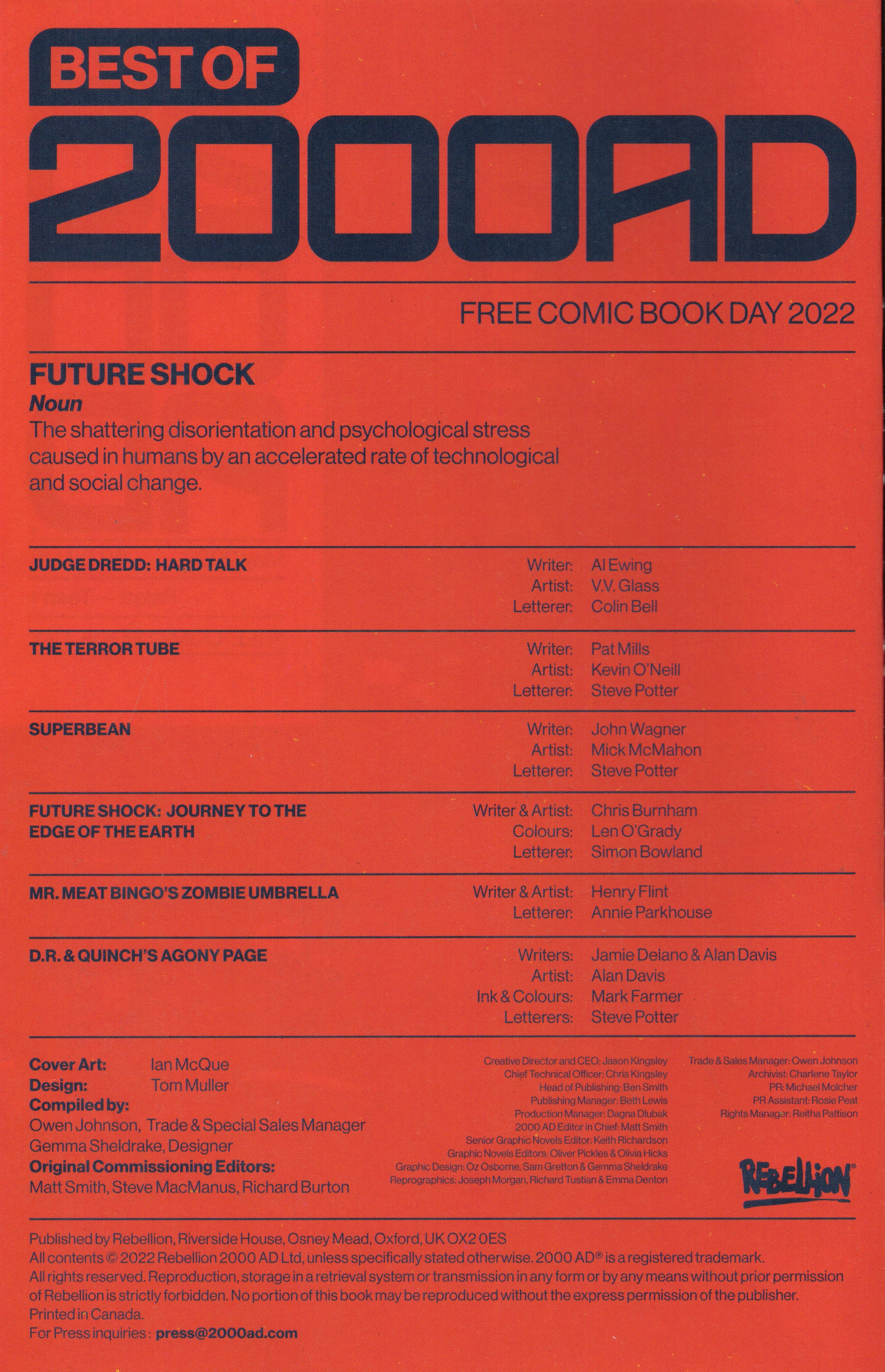Read online Free Comic Book Day 2022 comic -  Issue # 2000AD Best Of 2000AD - 2