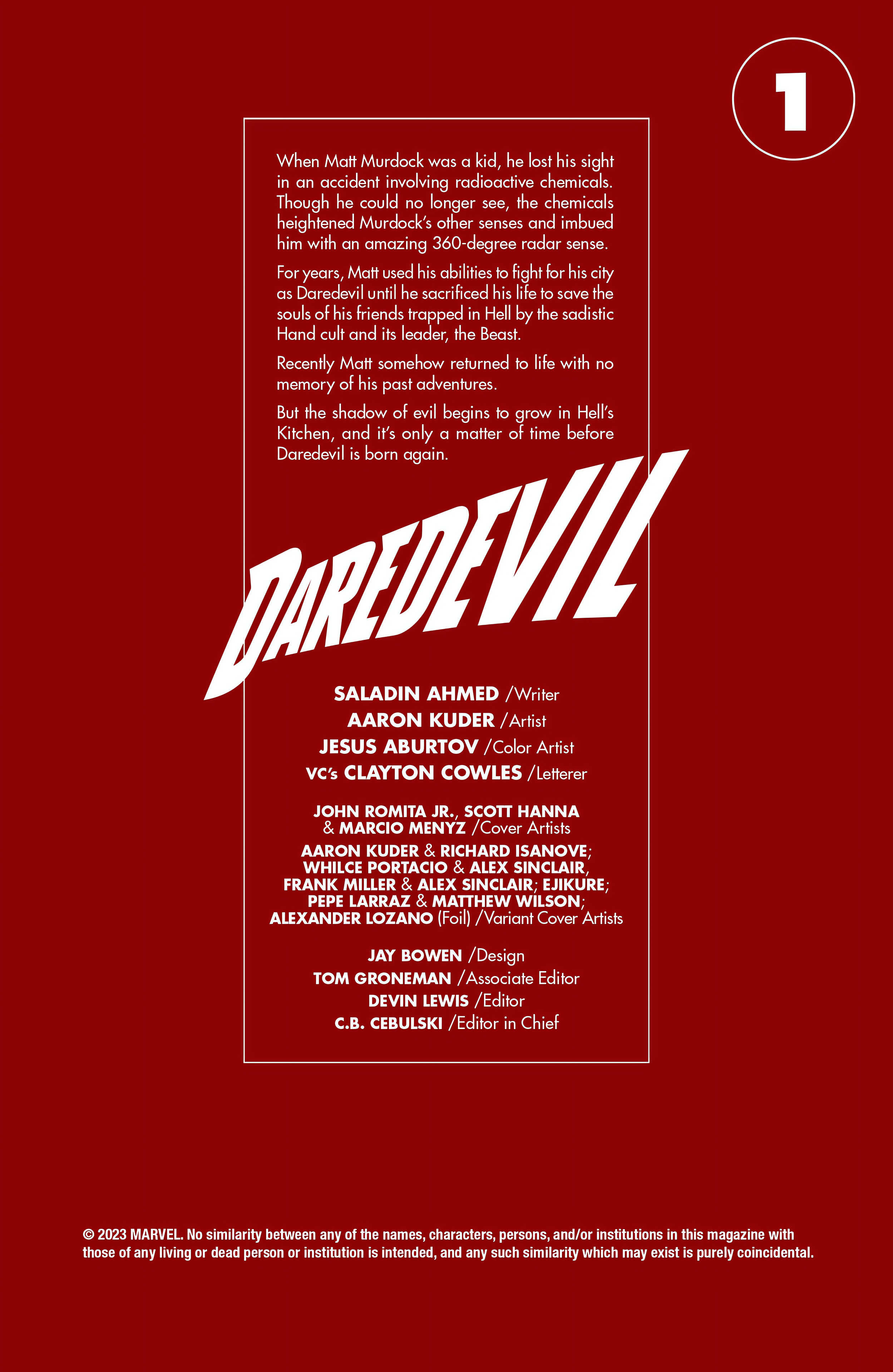 Read online Daredevil (2023) comic -  Issue #1 - 5