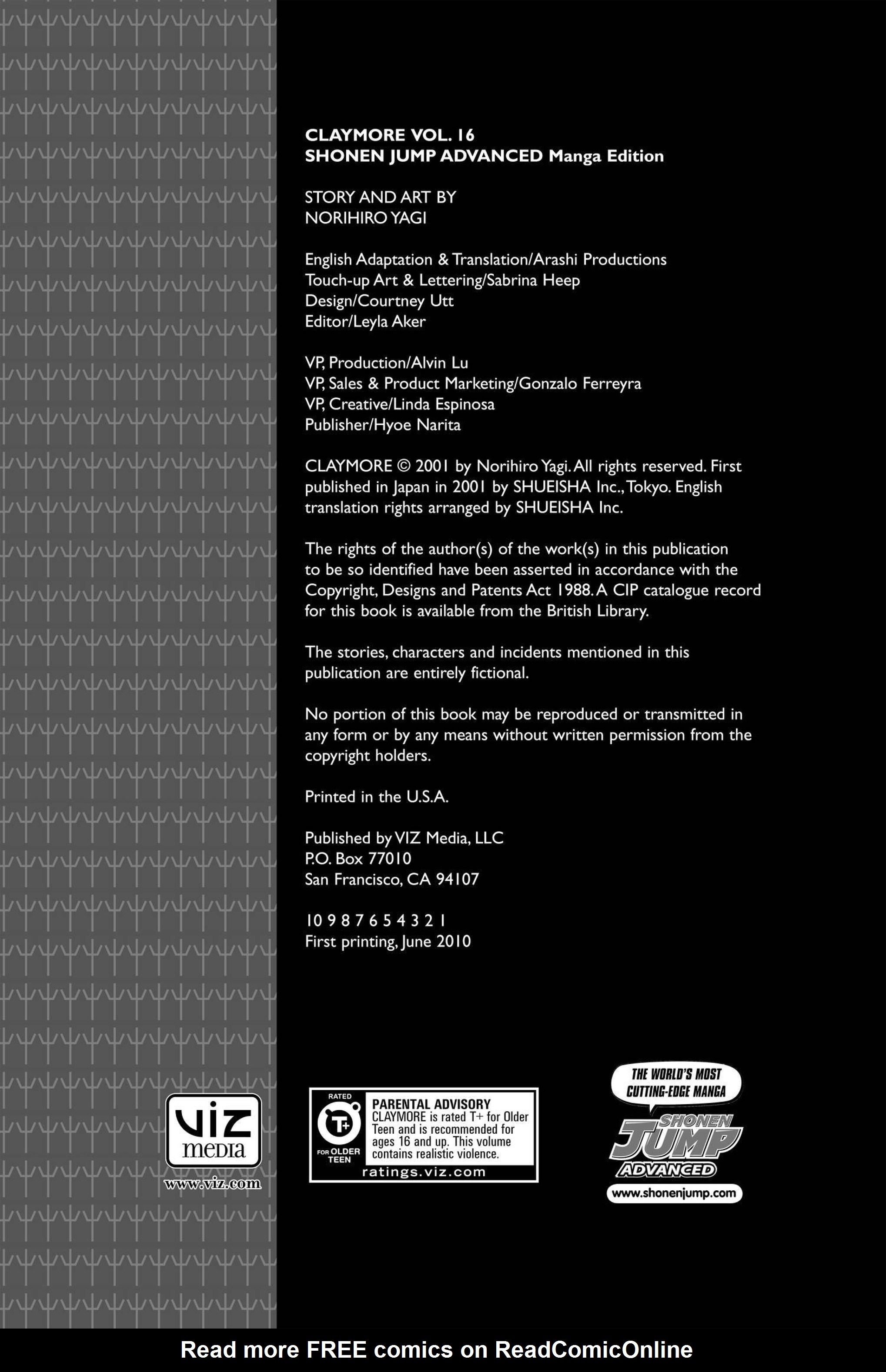 Read online Claymore comic -  Issue #16 - 3