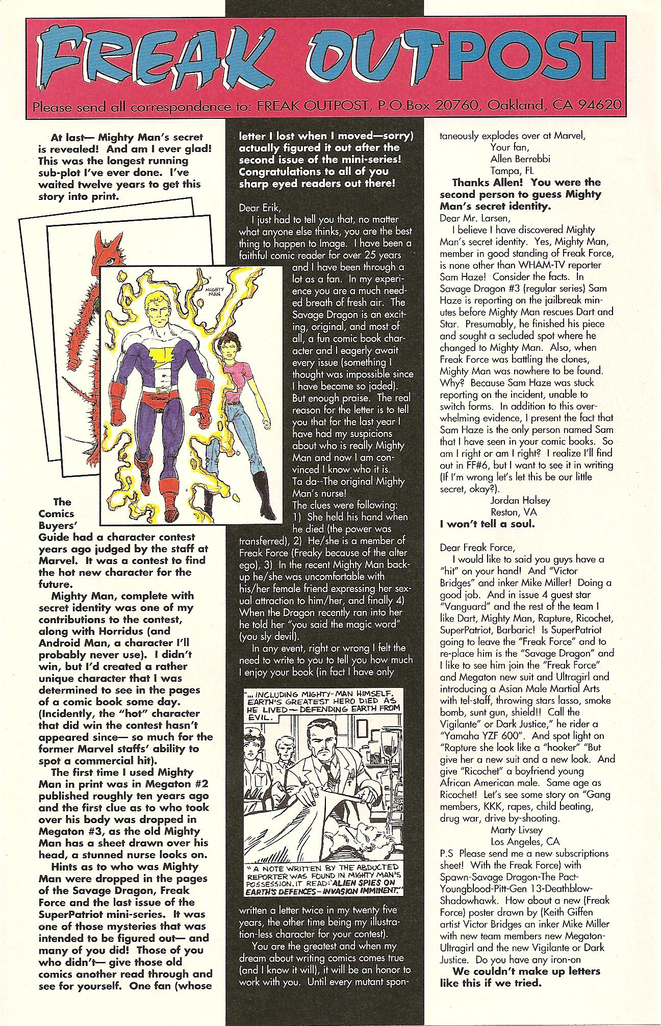 Read online Freak Force (1993) comic -  Issue #6 - 26