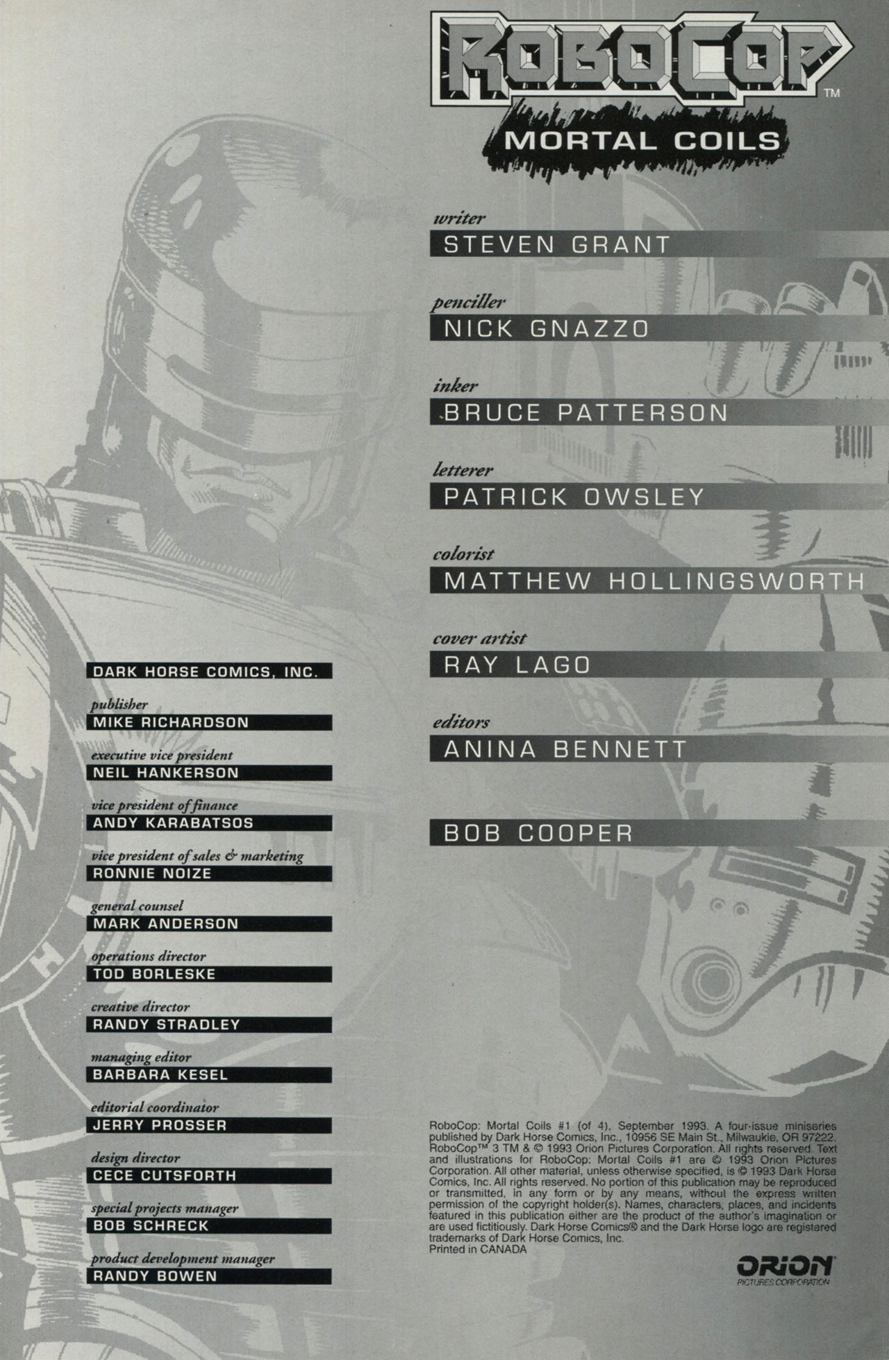 Read online Robocop: Mortal Coils comic -  Issue #1 - 2