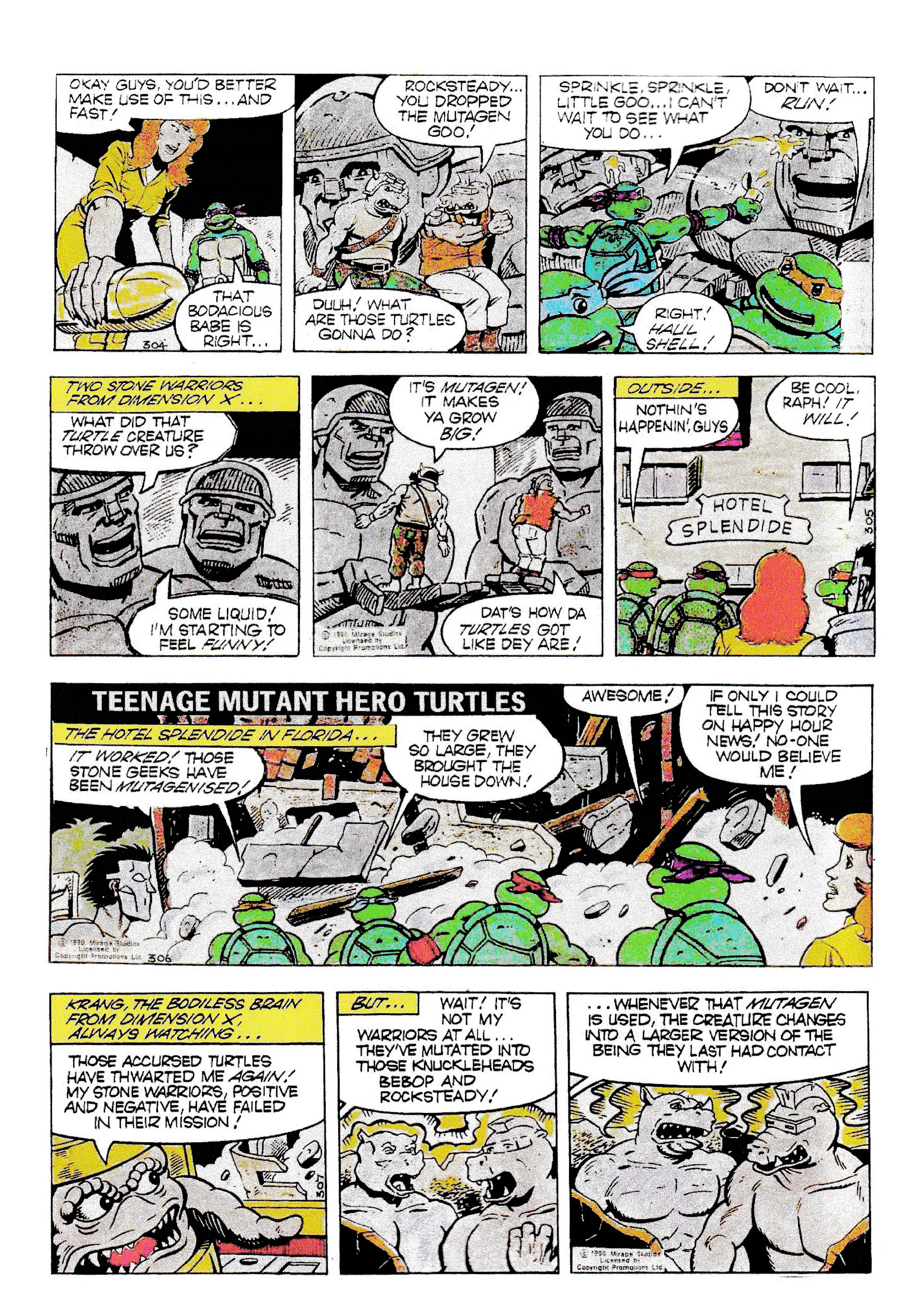 Read online Teenage Mutant Ninja Turtles: Complete Newspaper Daily Comic Strip Collection comic -  Issue # TPB 1 - 85