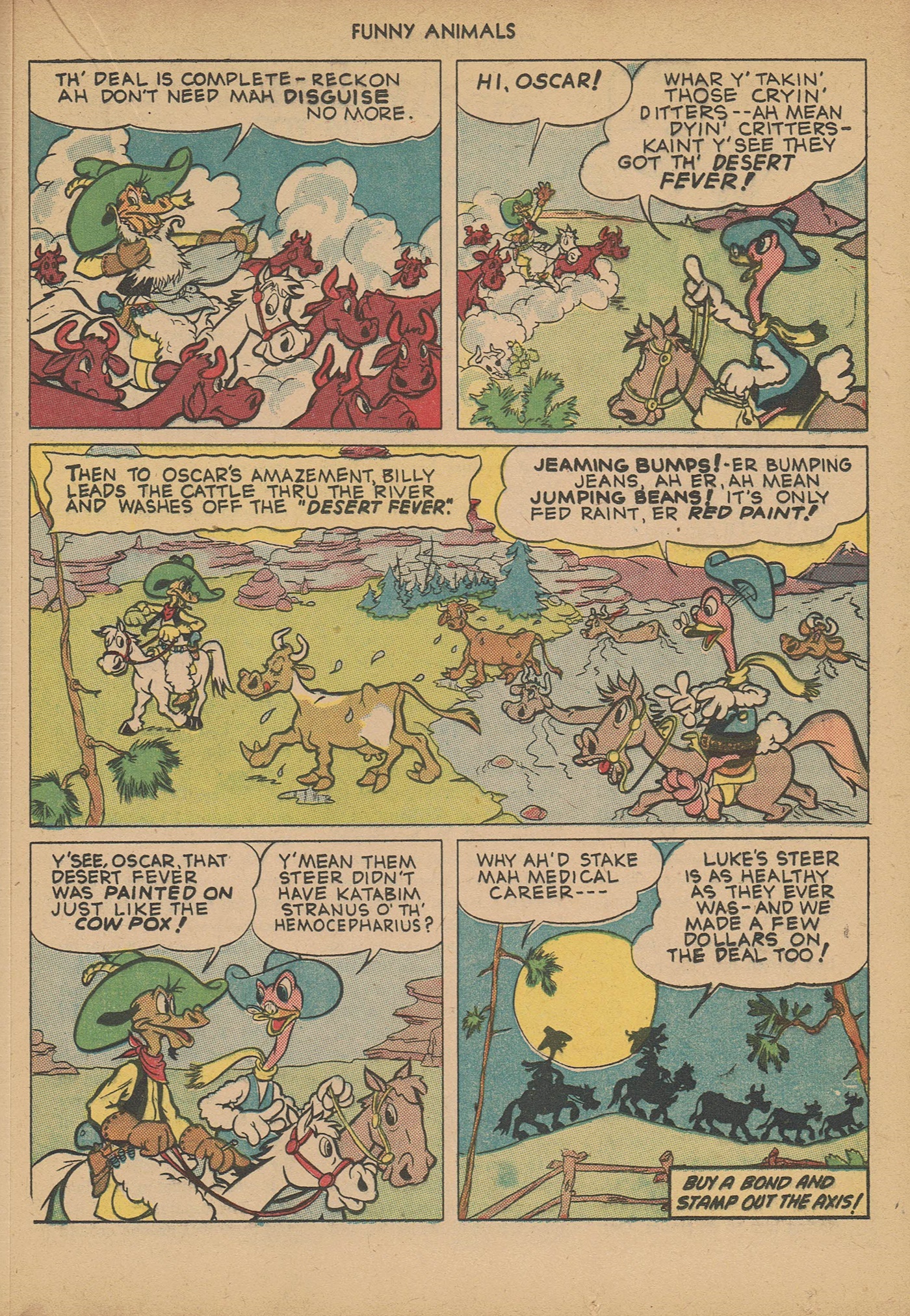 Read online Fawcett's Funny Animals comic -  Issue #14 - 39