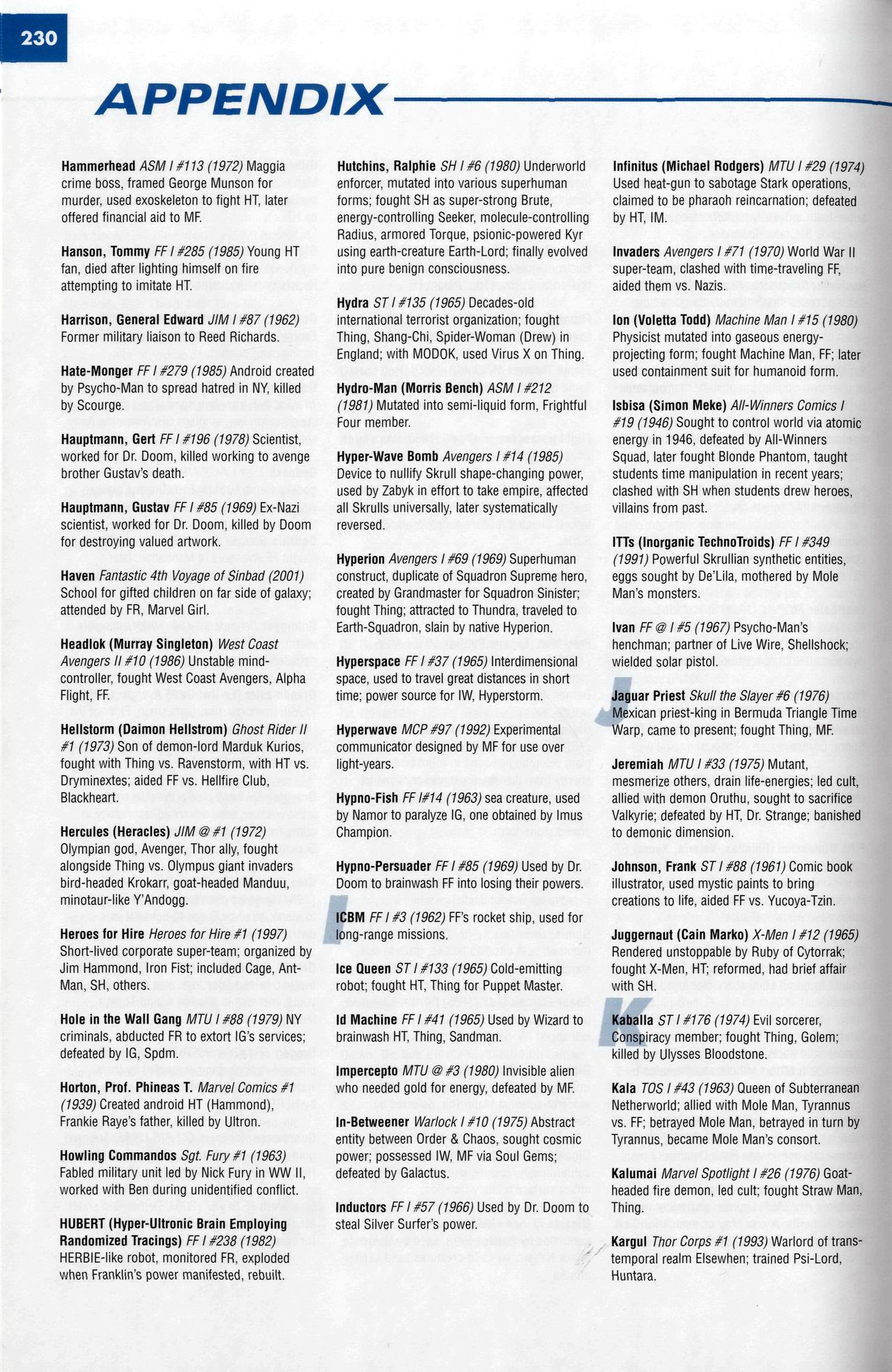 Read online Marvel Encyclopedia comic -  Issue # TPB 6 - 233