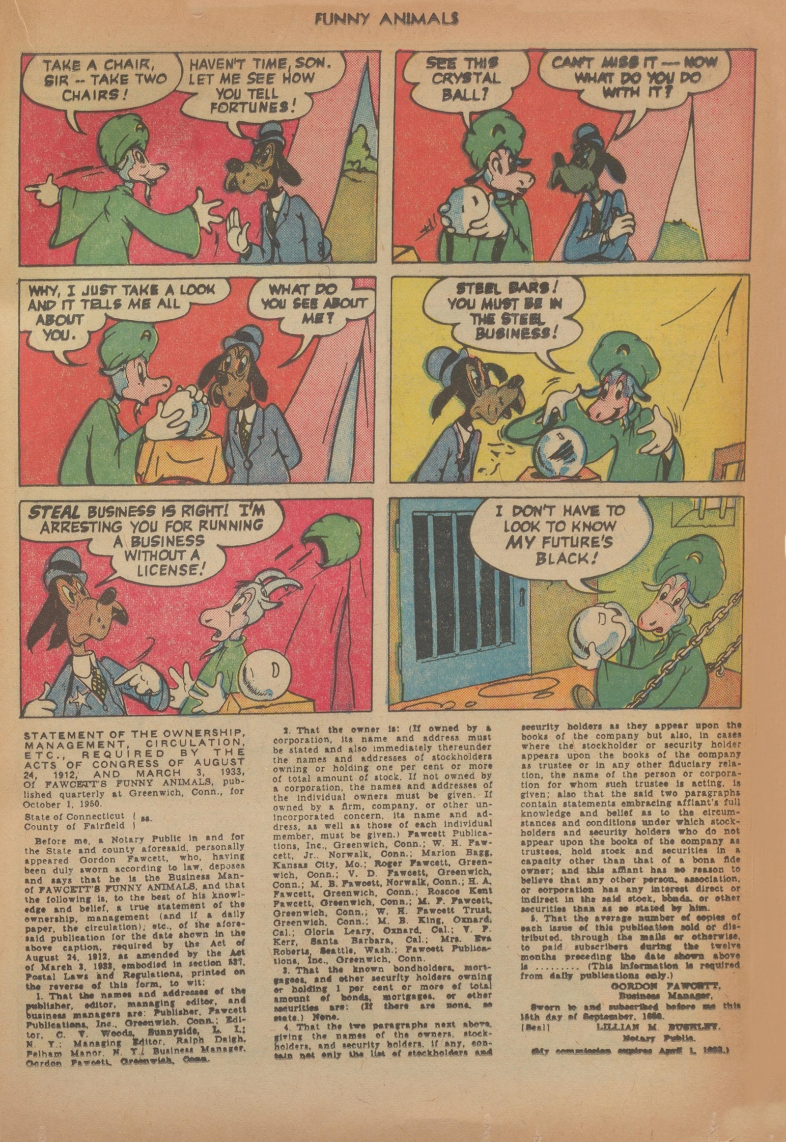 Read online Fawcett's Funny Animals comic -  Issue #69 - 17