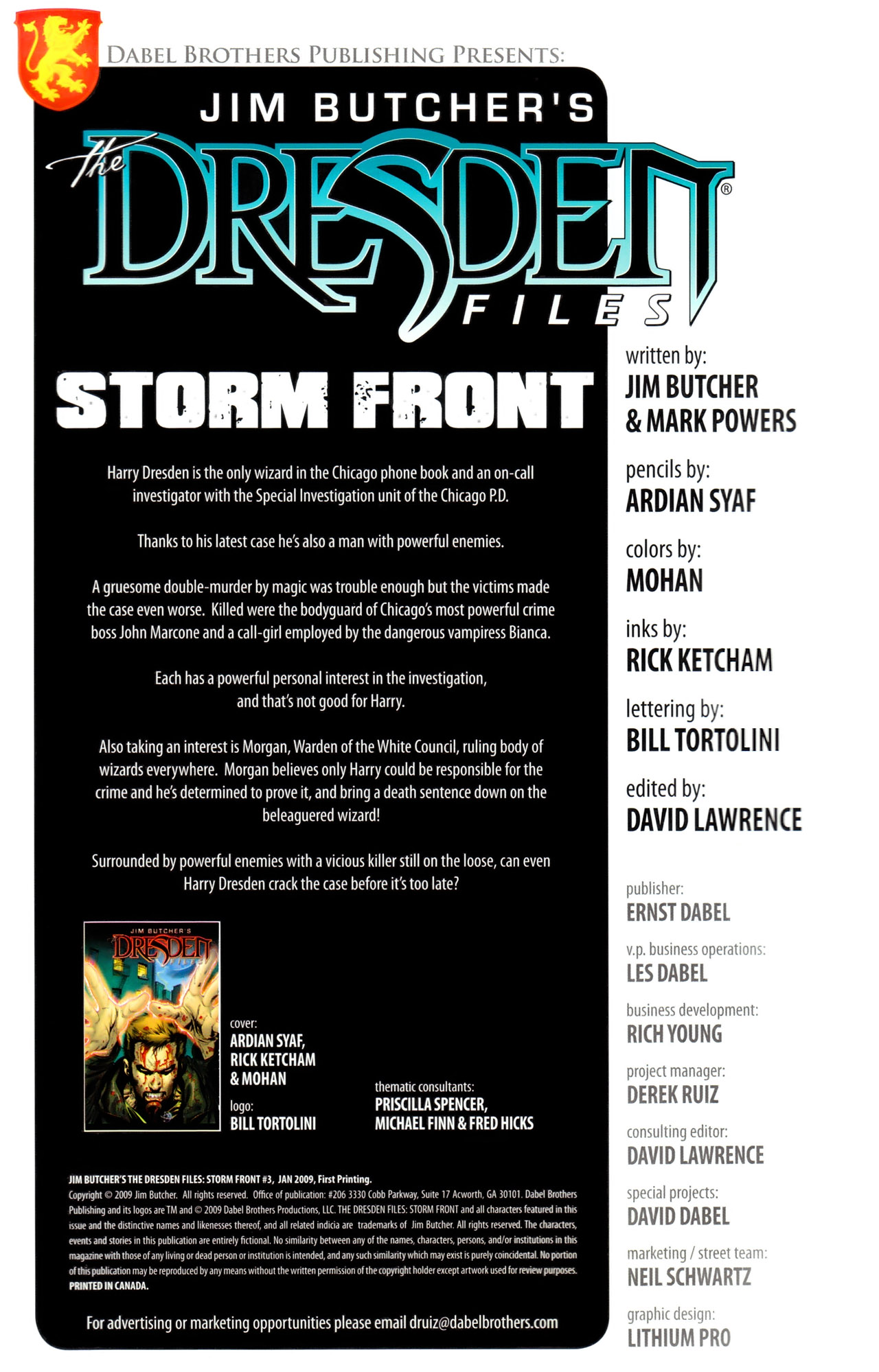 Read online Jim Butcher's The Dresden Files: Storm Front comic -  Issue #3 - 2