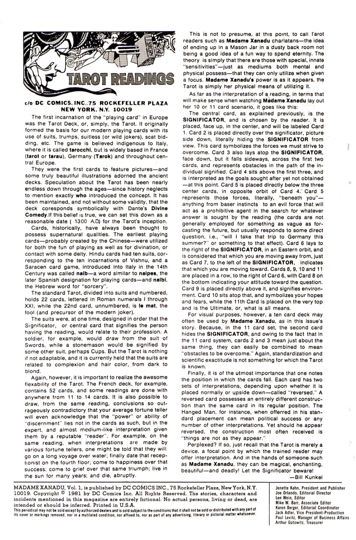 Read online Madame Xanadu (1981) comic -  Issue # Full - 2
