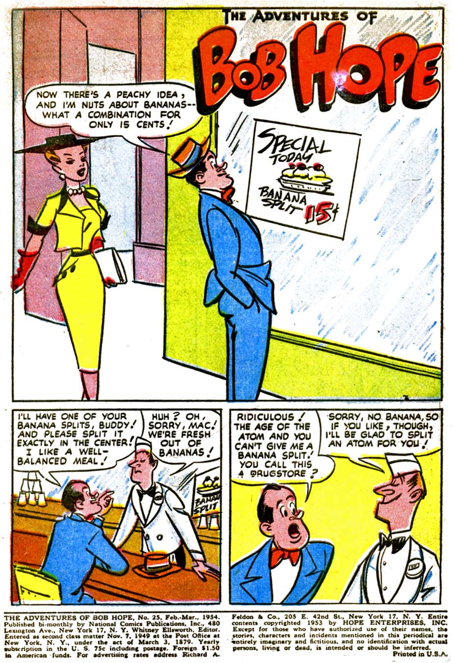 Read online The Adventures of Bob Hope comic -  Issue #25 - 3