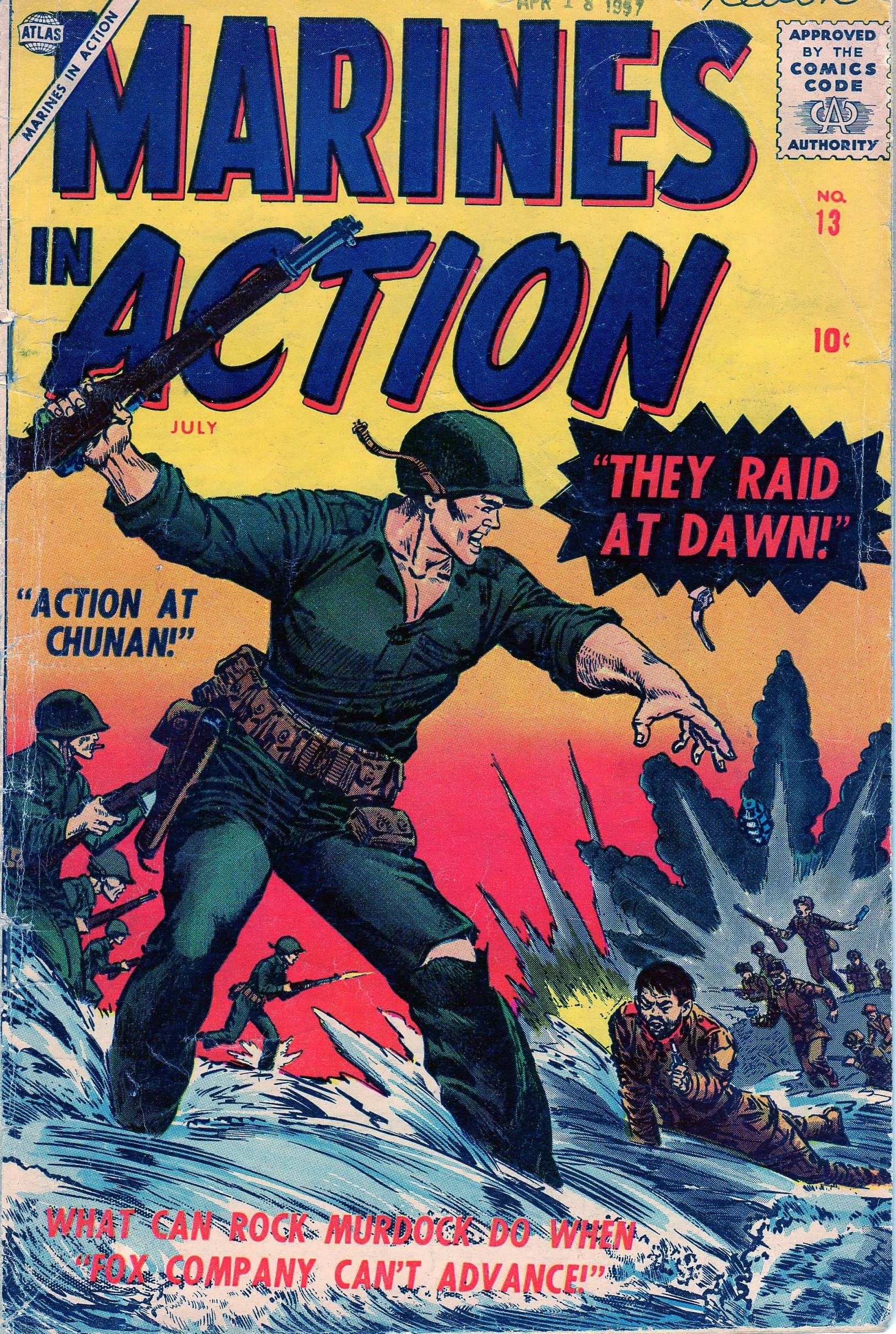 Read online Marines in Action comic -  Issue #13 - 1