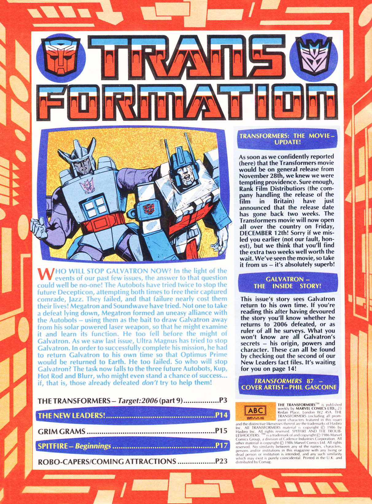Read online The Transformers (UK) comic -  Issue #87 - 2