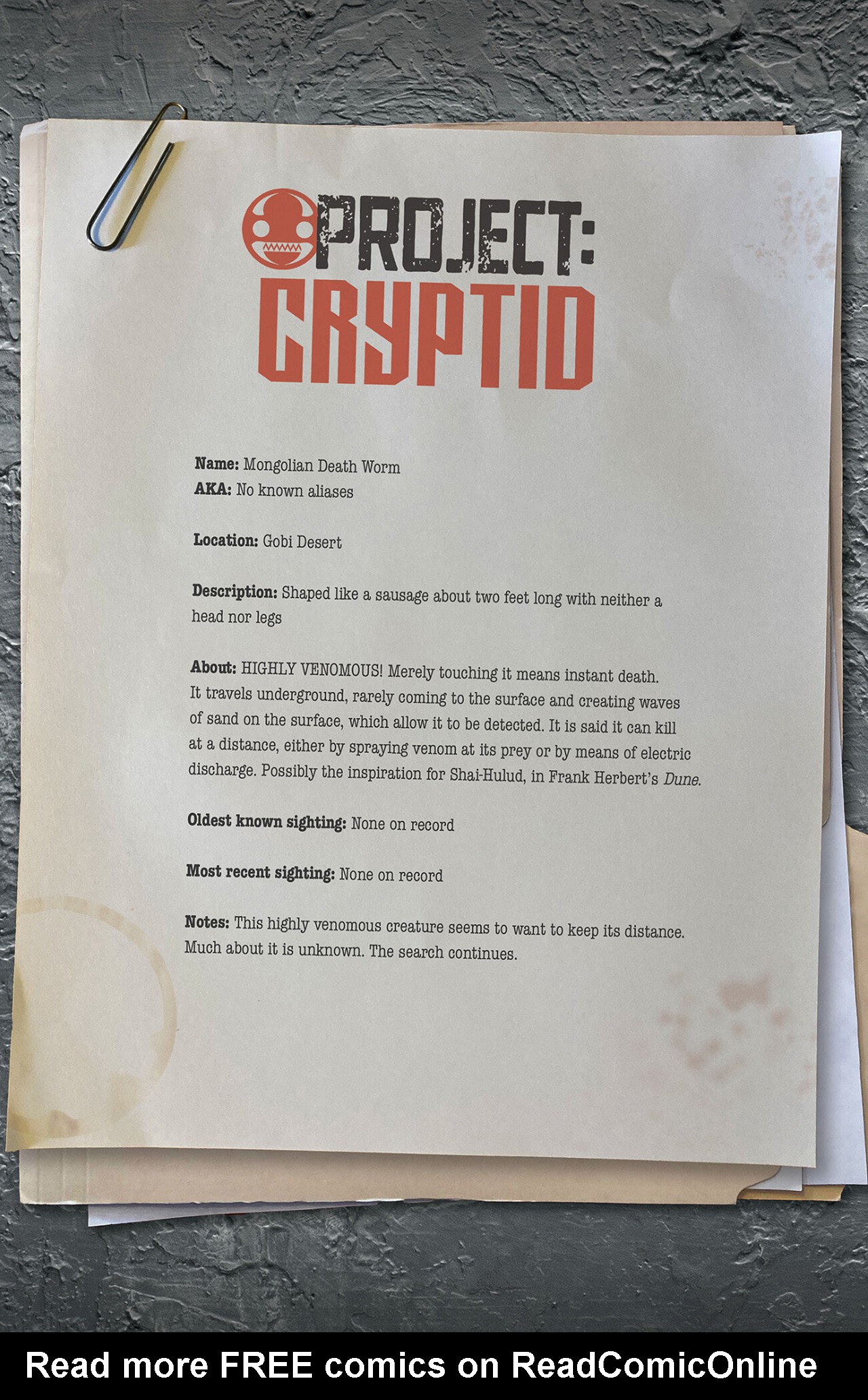 Read online Project Cryptid comic -  Issue #1 - 14