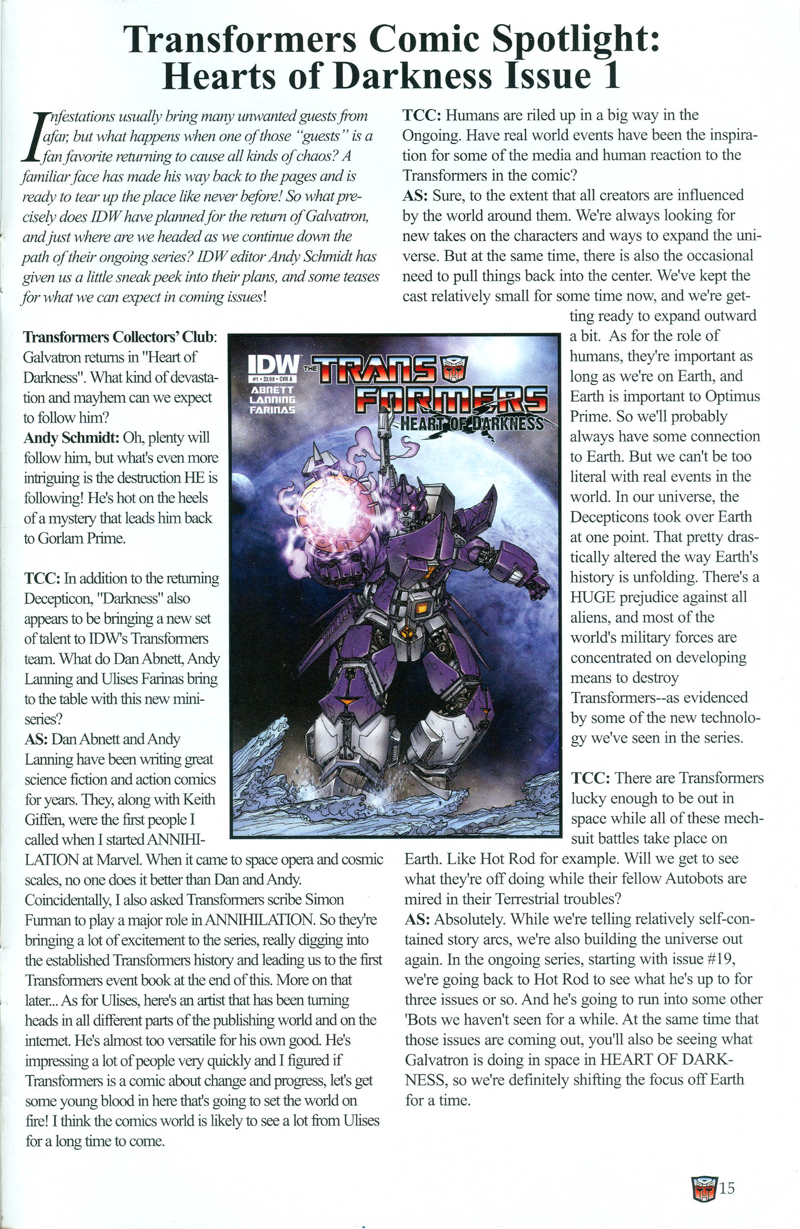 Read online Transformers: Collectors' Club comic -  Issue #37 - 15