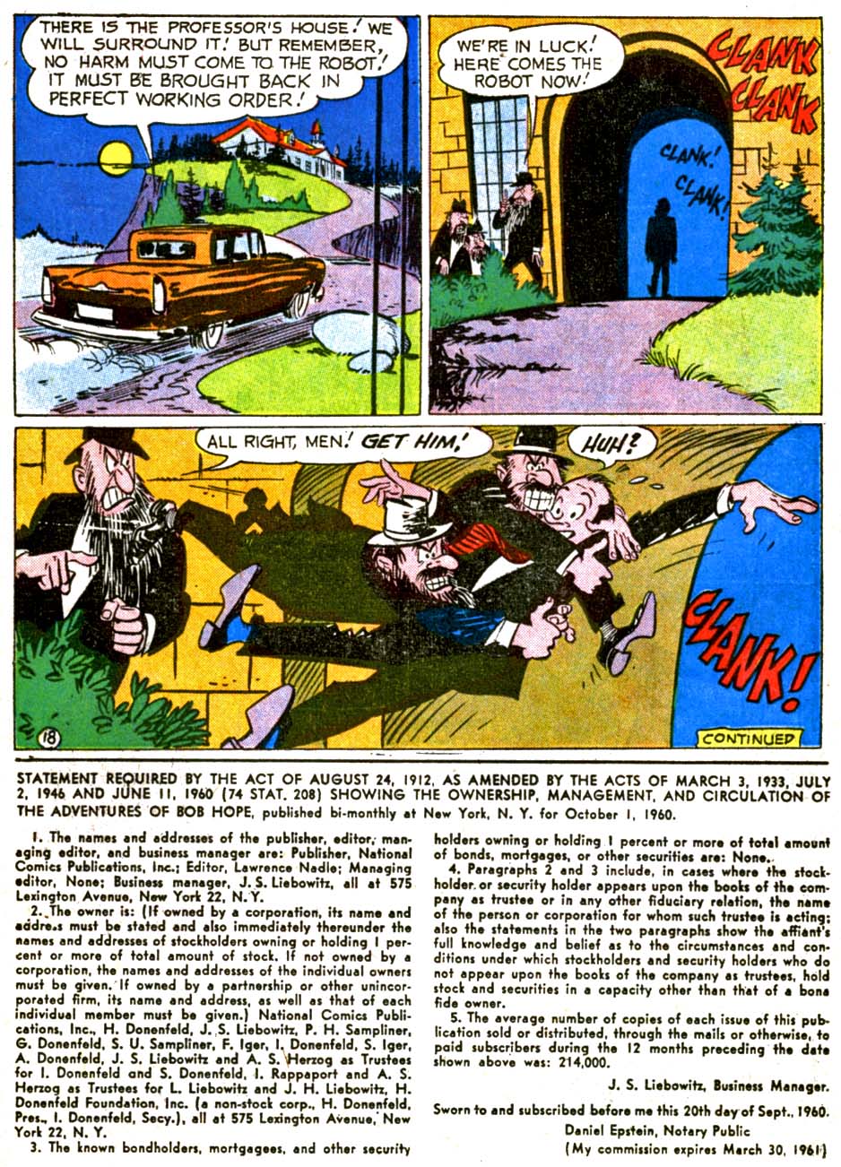 Read online The Adventures of Bob Hope comic -  Issue #68 - 22