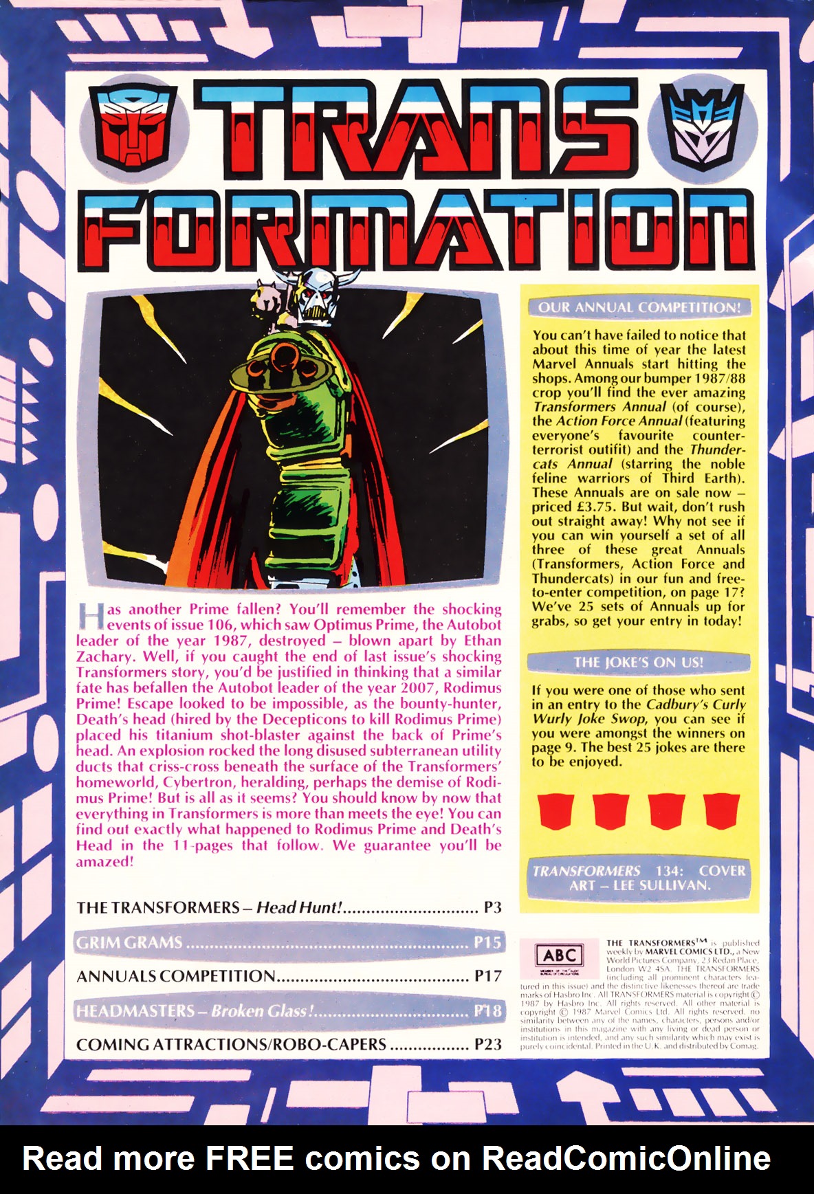 Read online The Transformers (UK) comic -  Issue #134 - 2