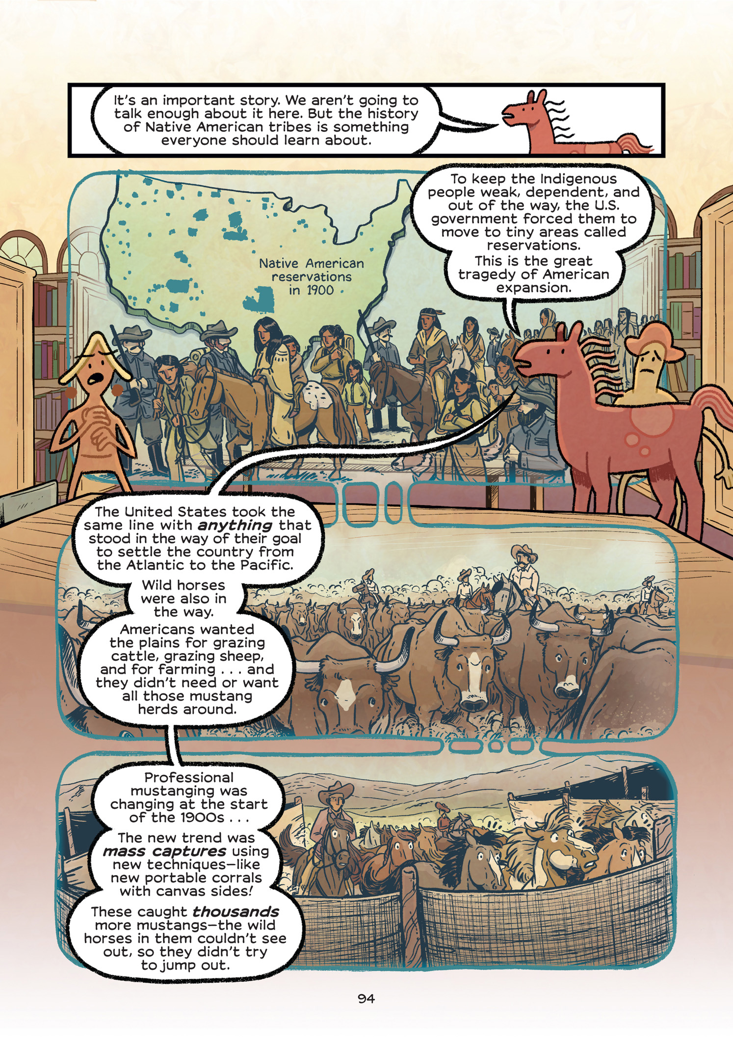 Read online History Comics comic -  Issue # The Wild Mustang - Horses of the American West - 89