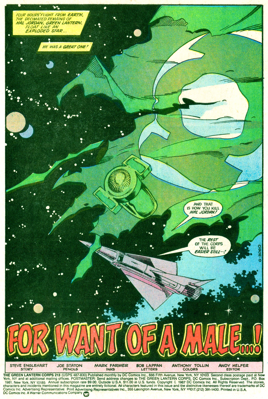 Read online The Green Lantern Corps comic -  Issue #213 - 2