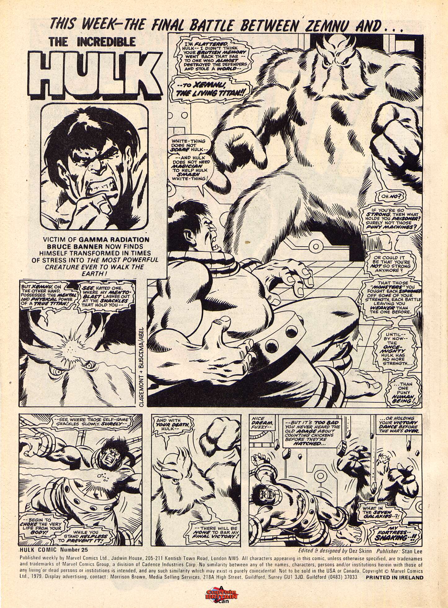 Read online Hulk Comic comic -  Issue #25 - 2