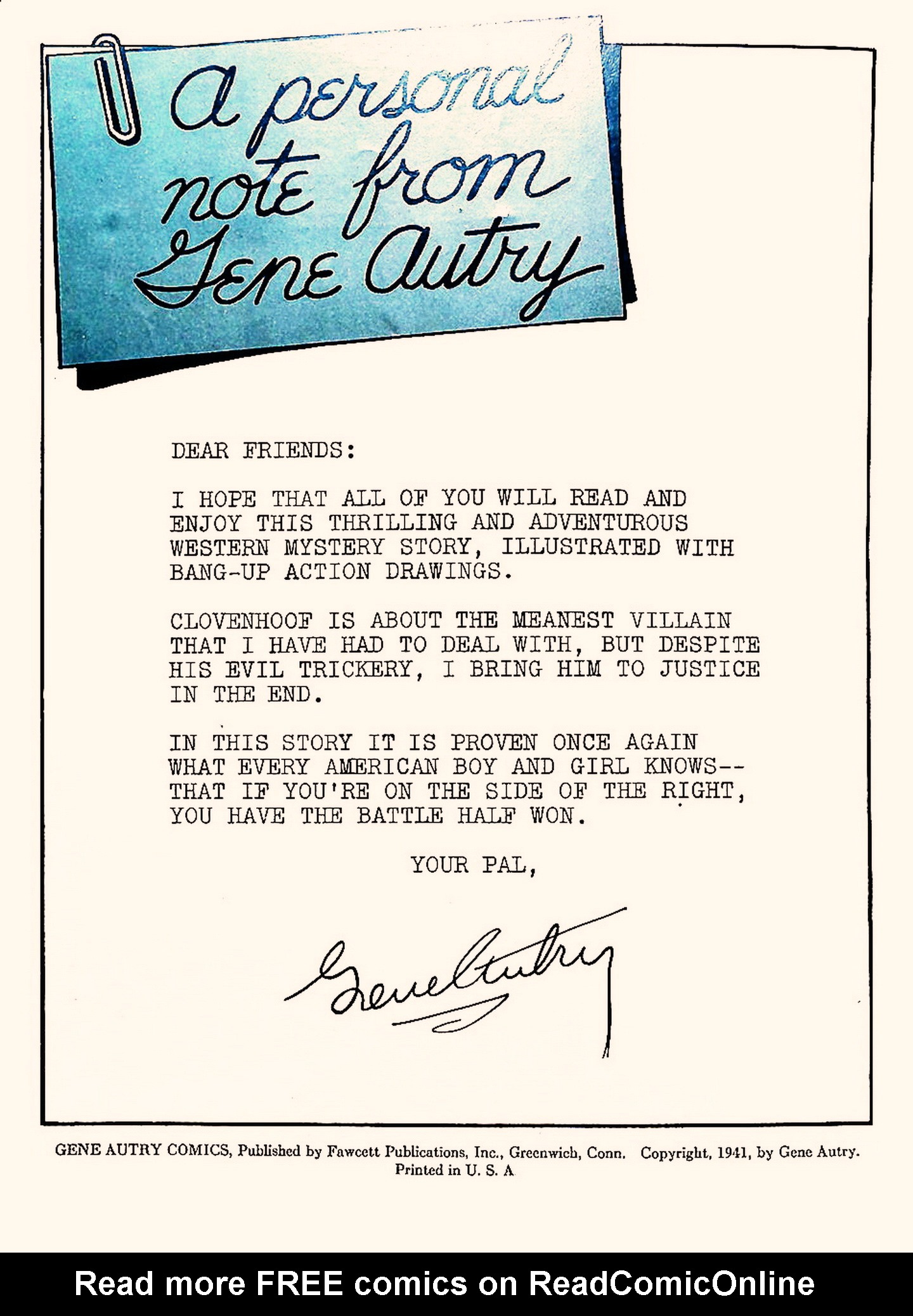 Read online Gene Autry Comics comic -  Issue #1 - 2