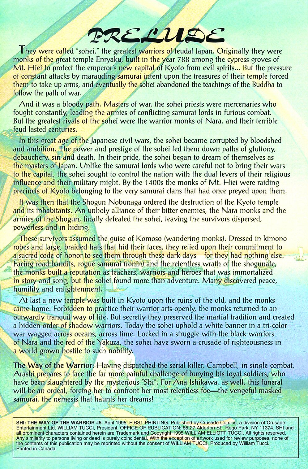 Read online Shi: The Way of the Warrior comic -  Issue #5 - 2