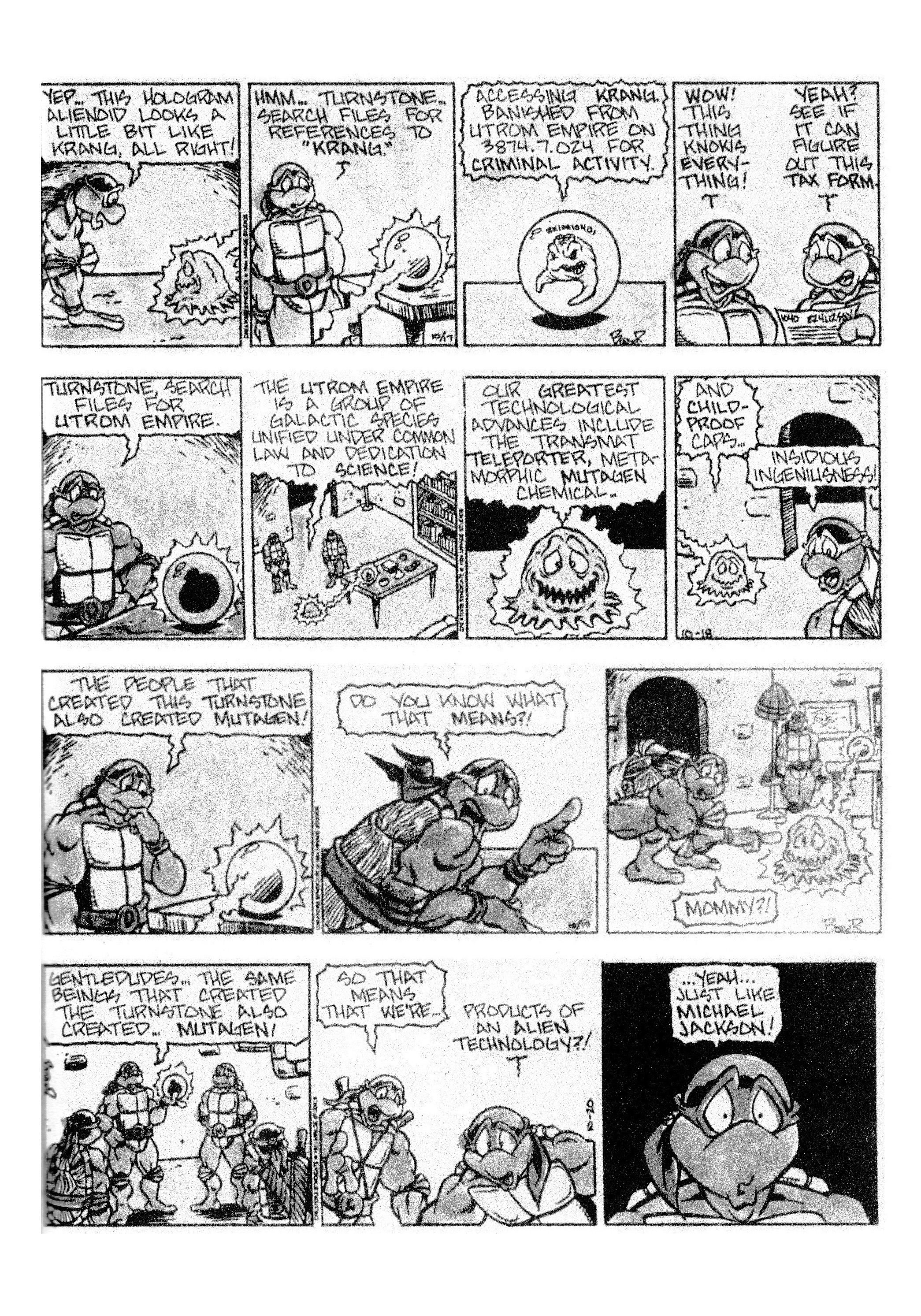 Read online Teenage Mutant Ninja Turtles: Complete Newspaper Daily Comic Strip Collection comic -  Issue # TPB 3 (Part 1) - 55