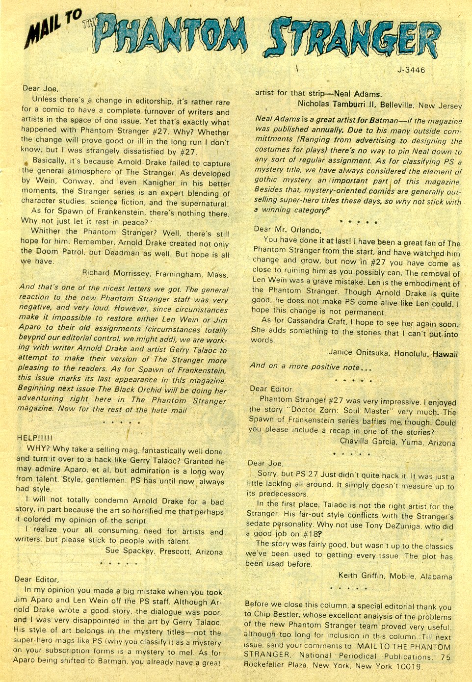 Read online The Phantom Stranger (1969) comic -  Issue #30 - 33